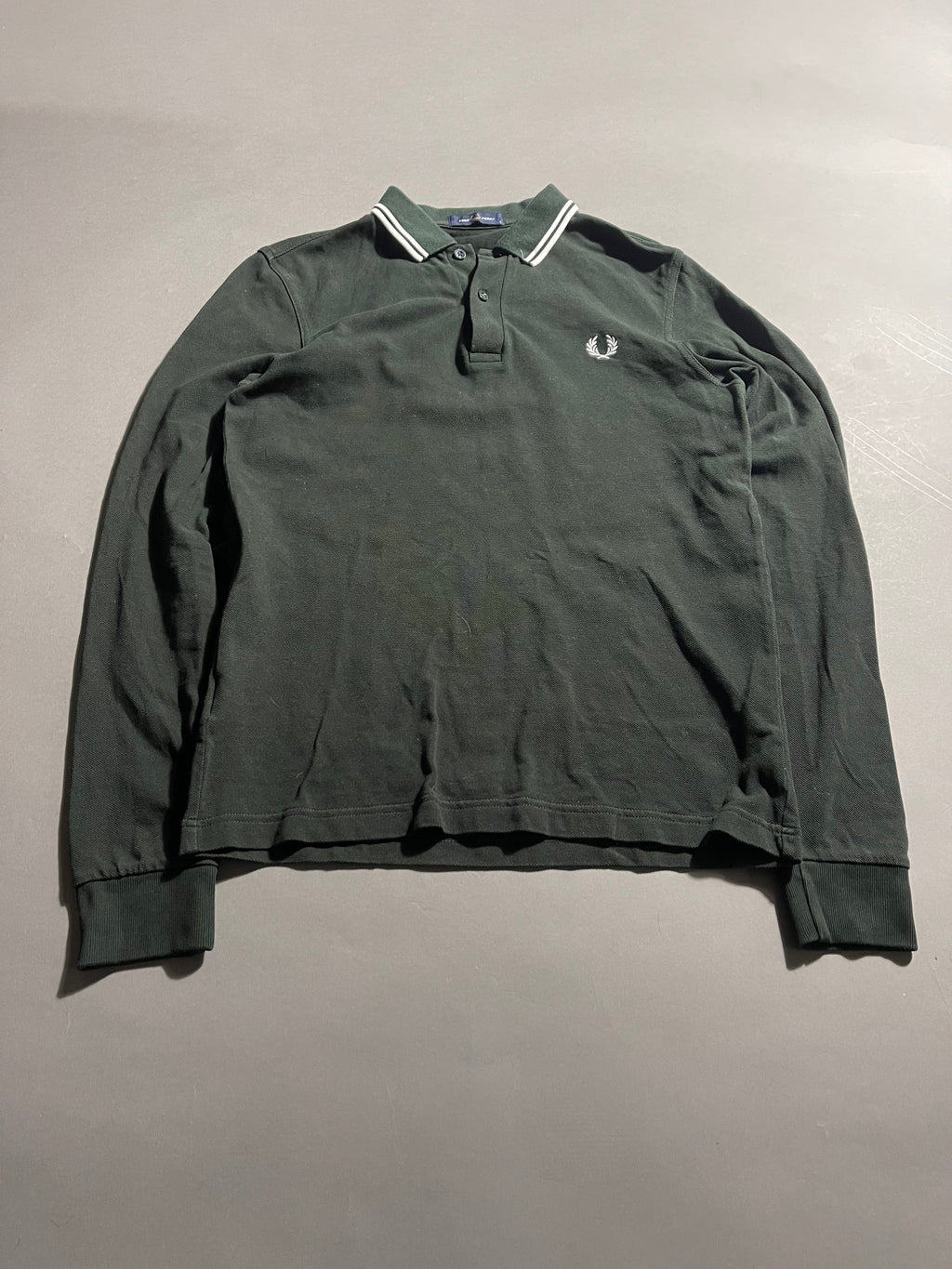 Fred Perry Vintage Long Sleeve Polo Shirt S Mens