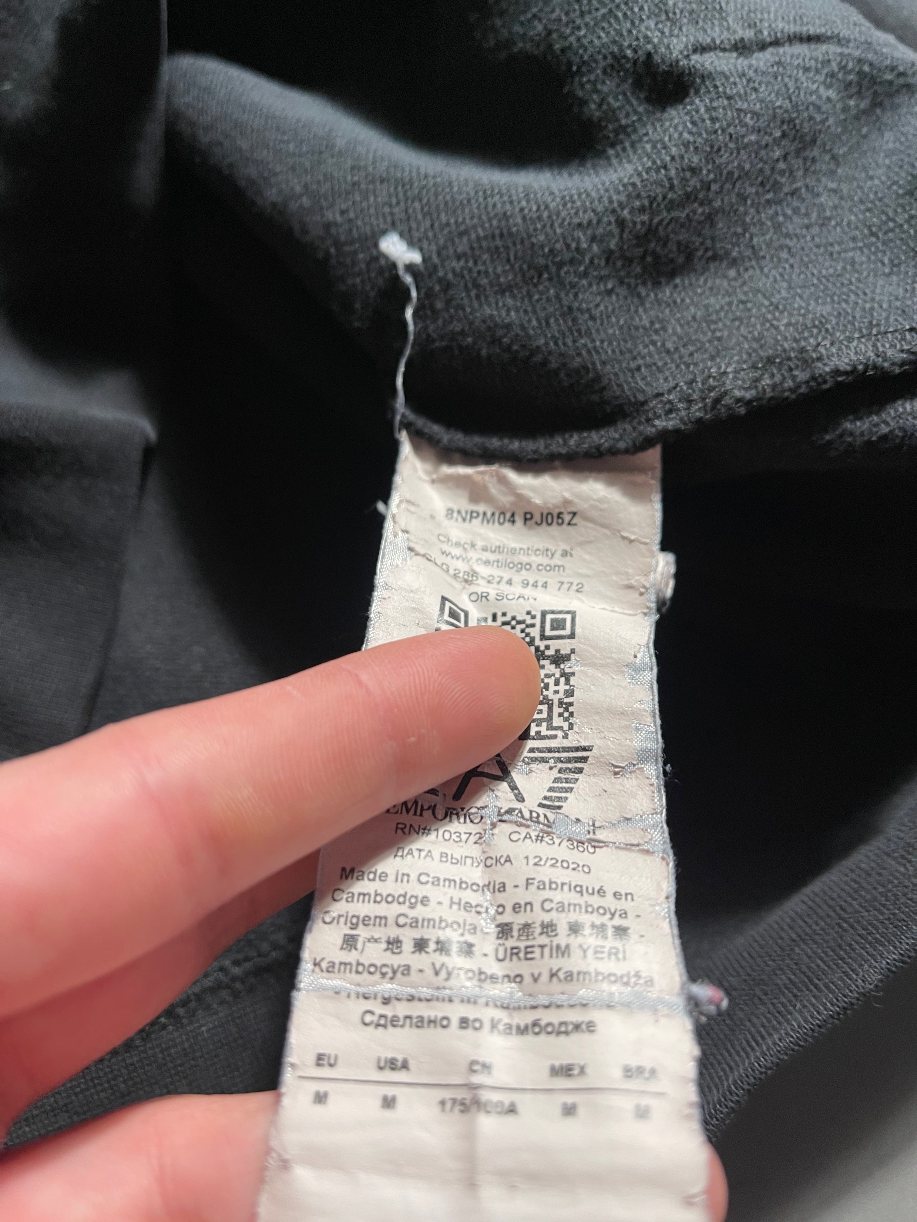 Emporio Armani 7 Vintage Y2K Hoodie M Mens