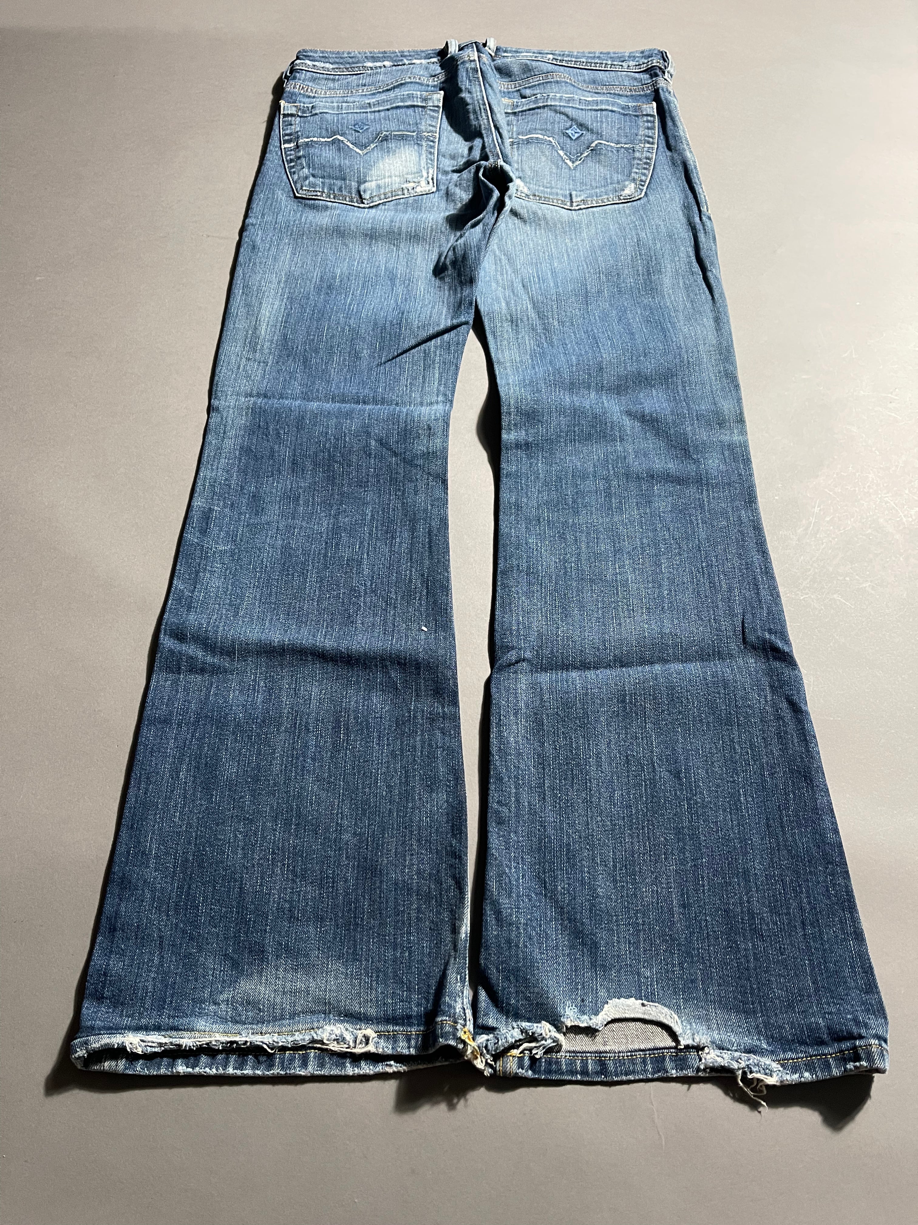 Diesel Vintage Y2K Straight Leg Baggy Jeans Distressed Faded Used Look M Unisex Women's