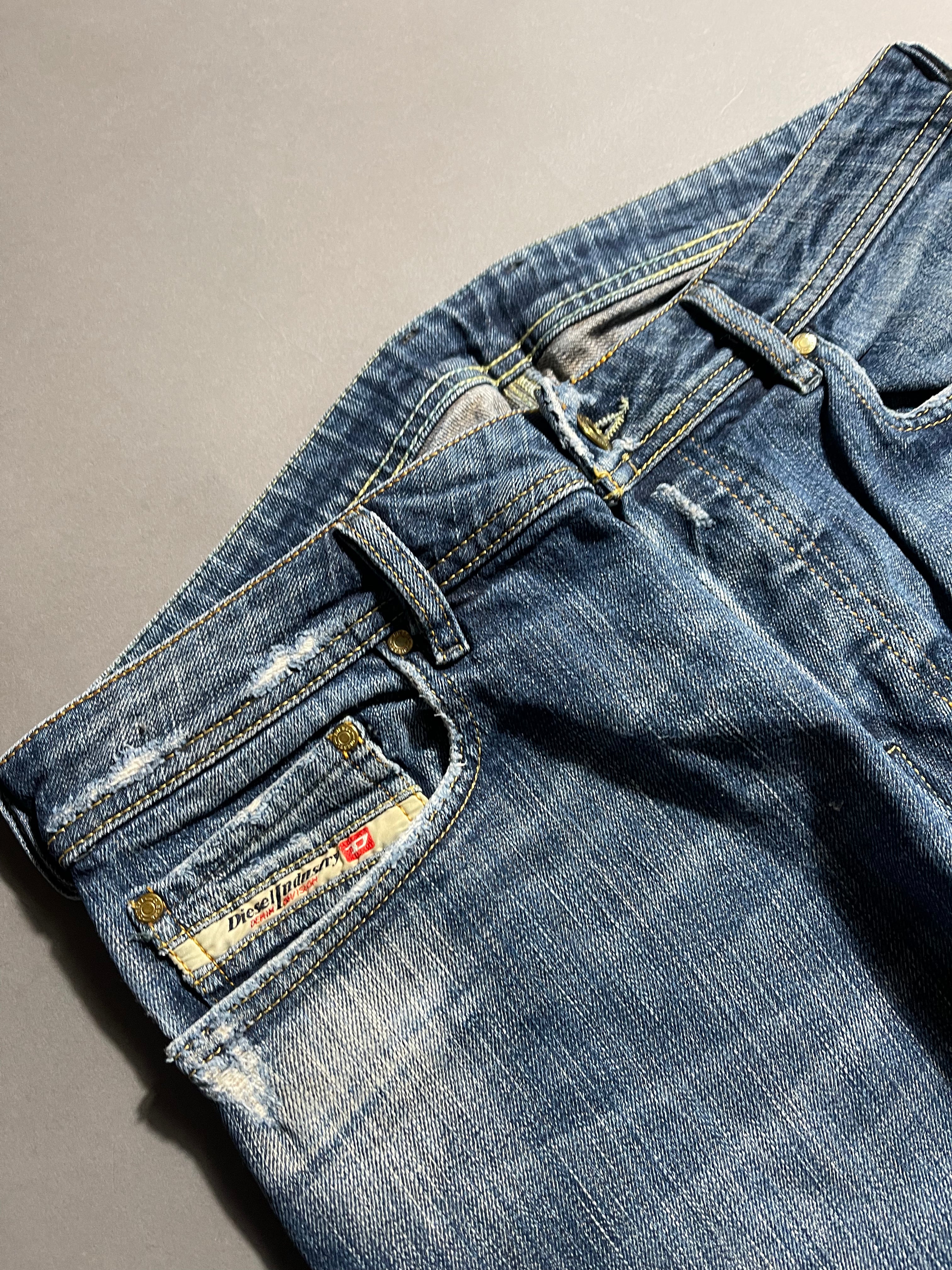 Diesel Vintage Y2K Straight Leg Baggy Jeans Distressed Faded Used Look M Unisex Women's