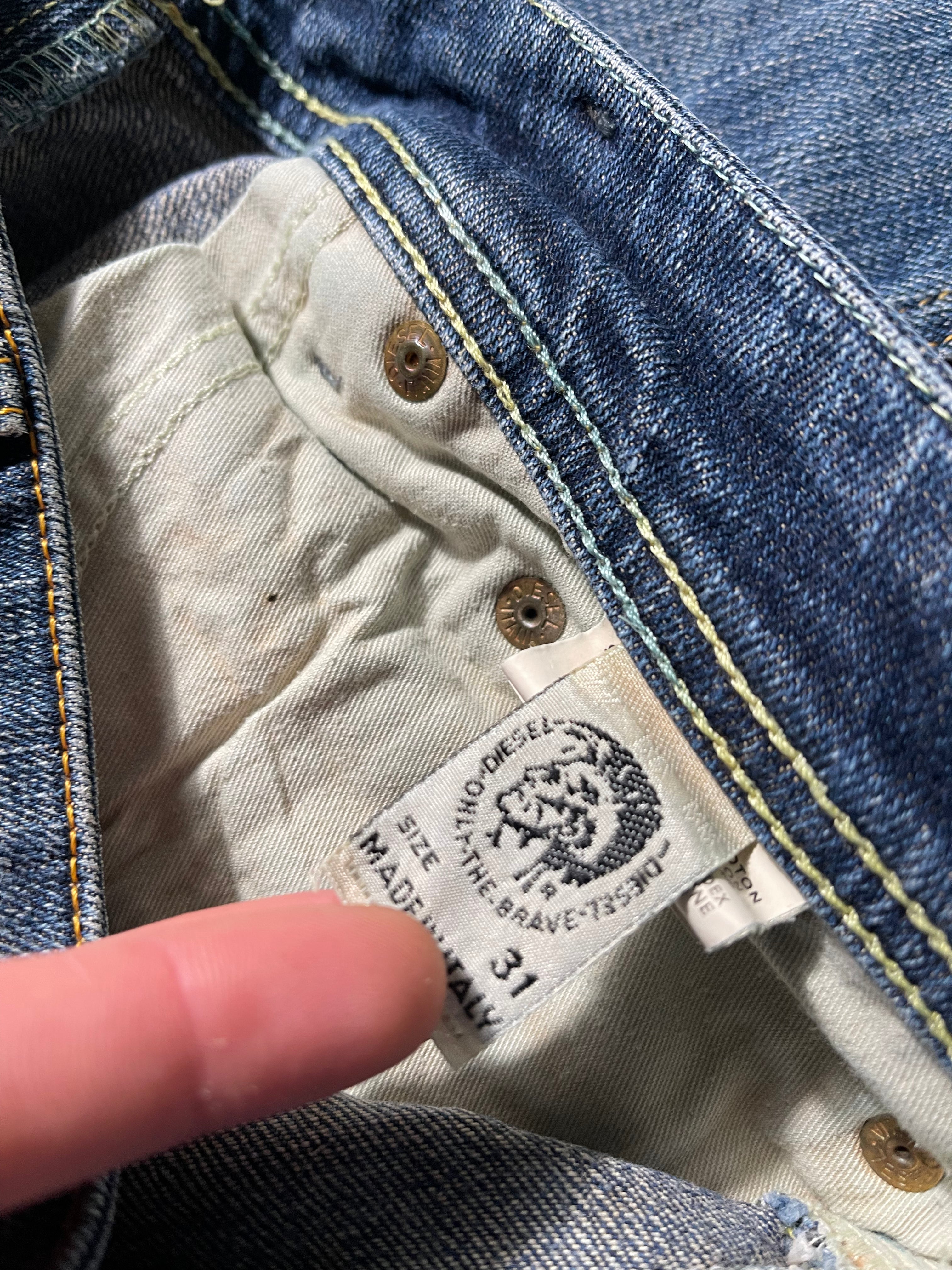 Diesel Vintage Y2K Straight Leg Baggy Jeans Distressed Faded Used Look M Unisex Women's