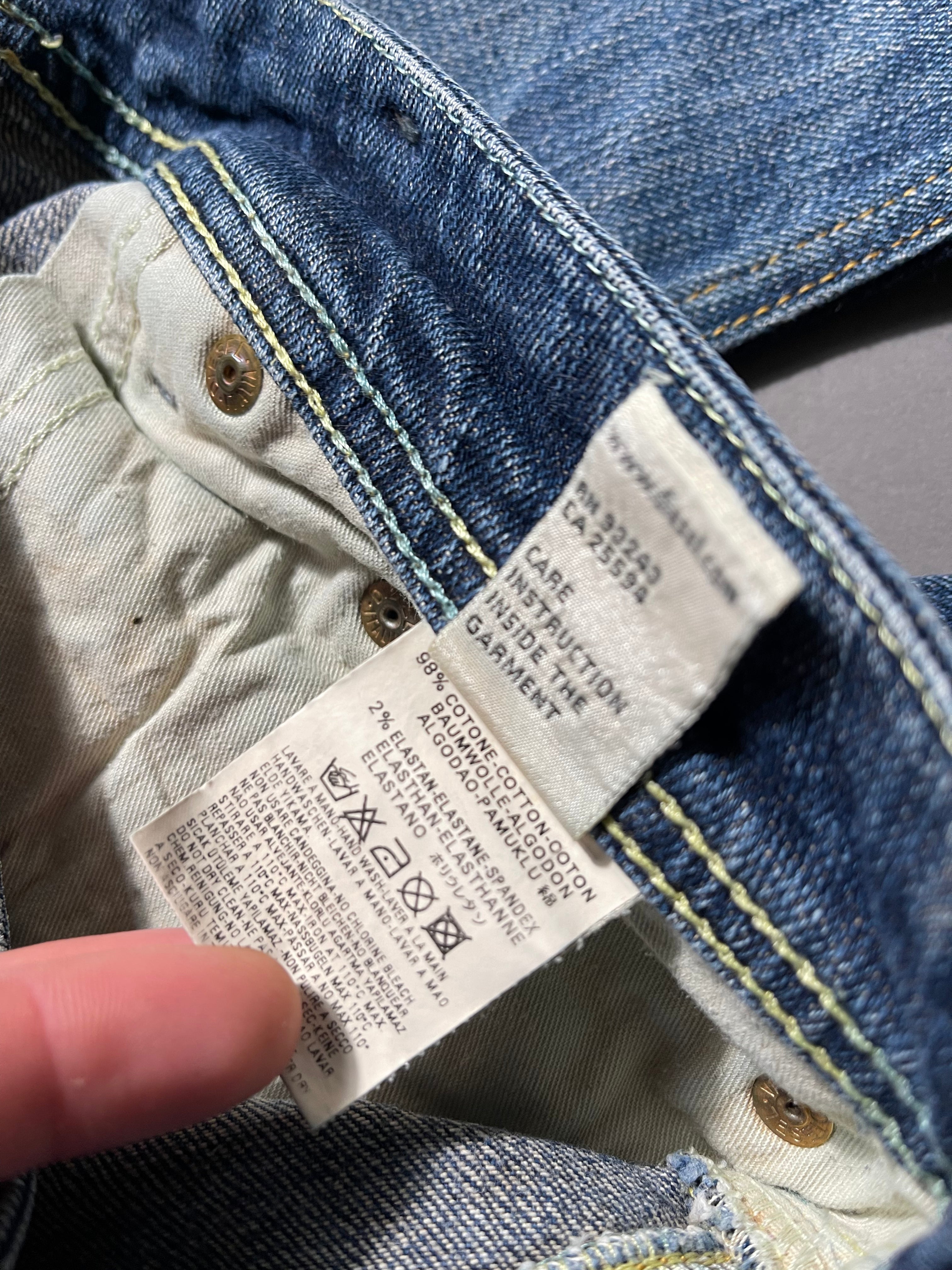 Diesel Vintage Y2K Straight Leg Baggy Jeans Distressed Faded Used Look M Unisex Women's