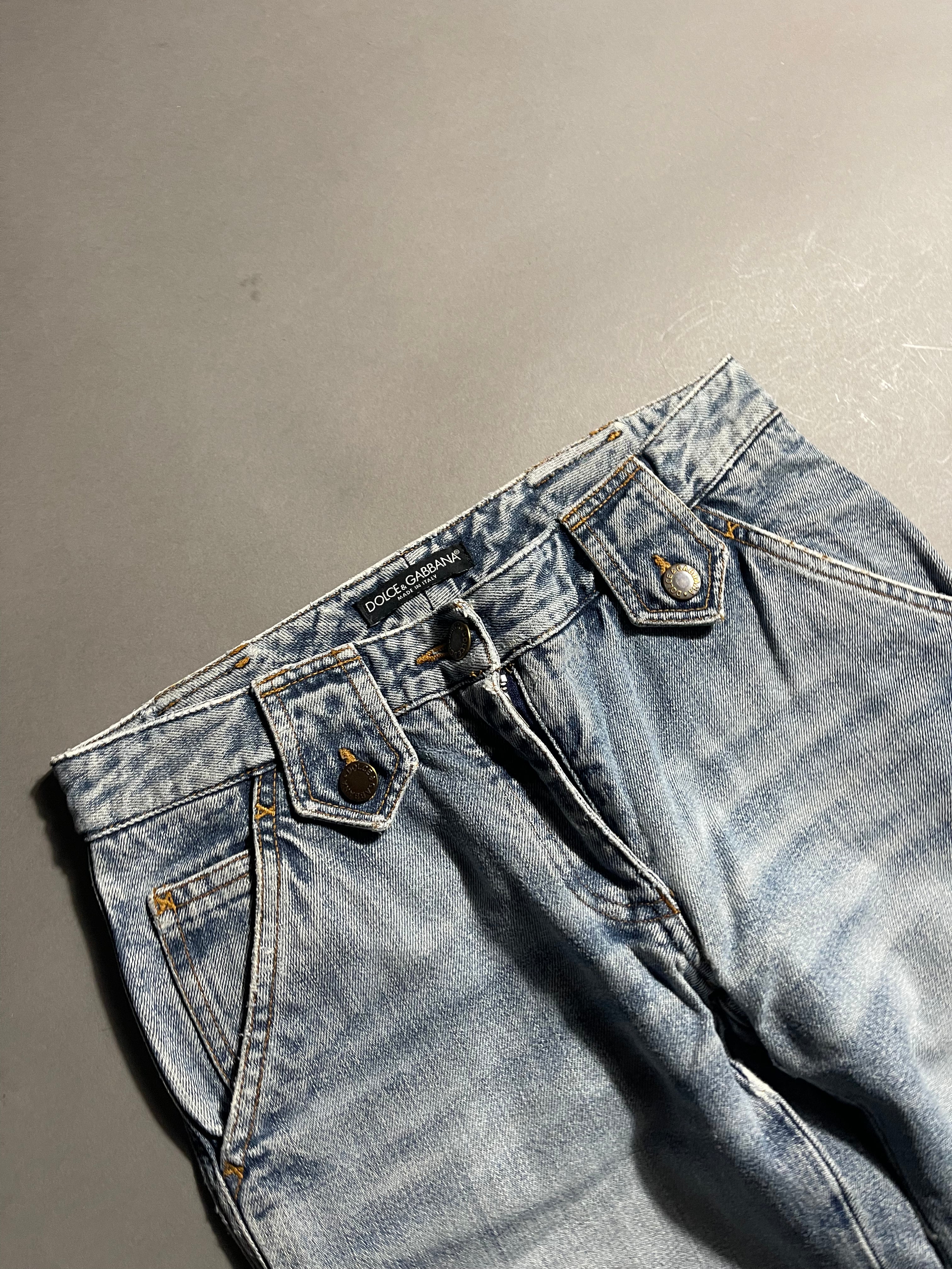 Dolce & Gabbana Vintage Y2K Straight Leg Baggy Jeans Faded Look S Unisex Women's