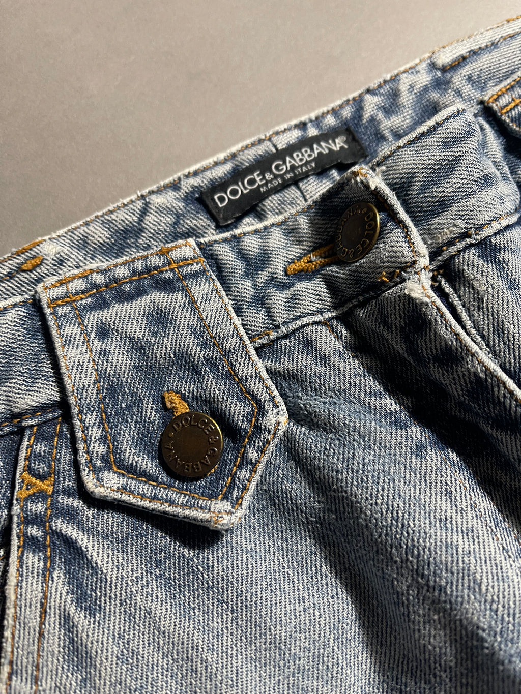 Dolce & Gabbana Vintage Y2K Straight Leg Baggy Jeans Faded Look S Unisex Women's
