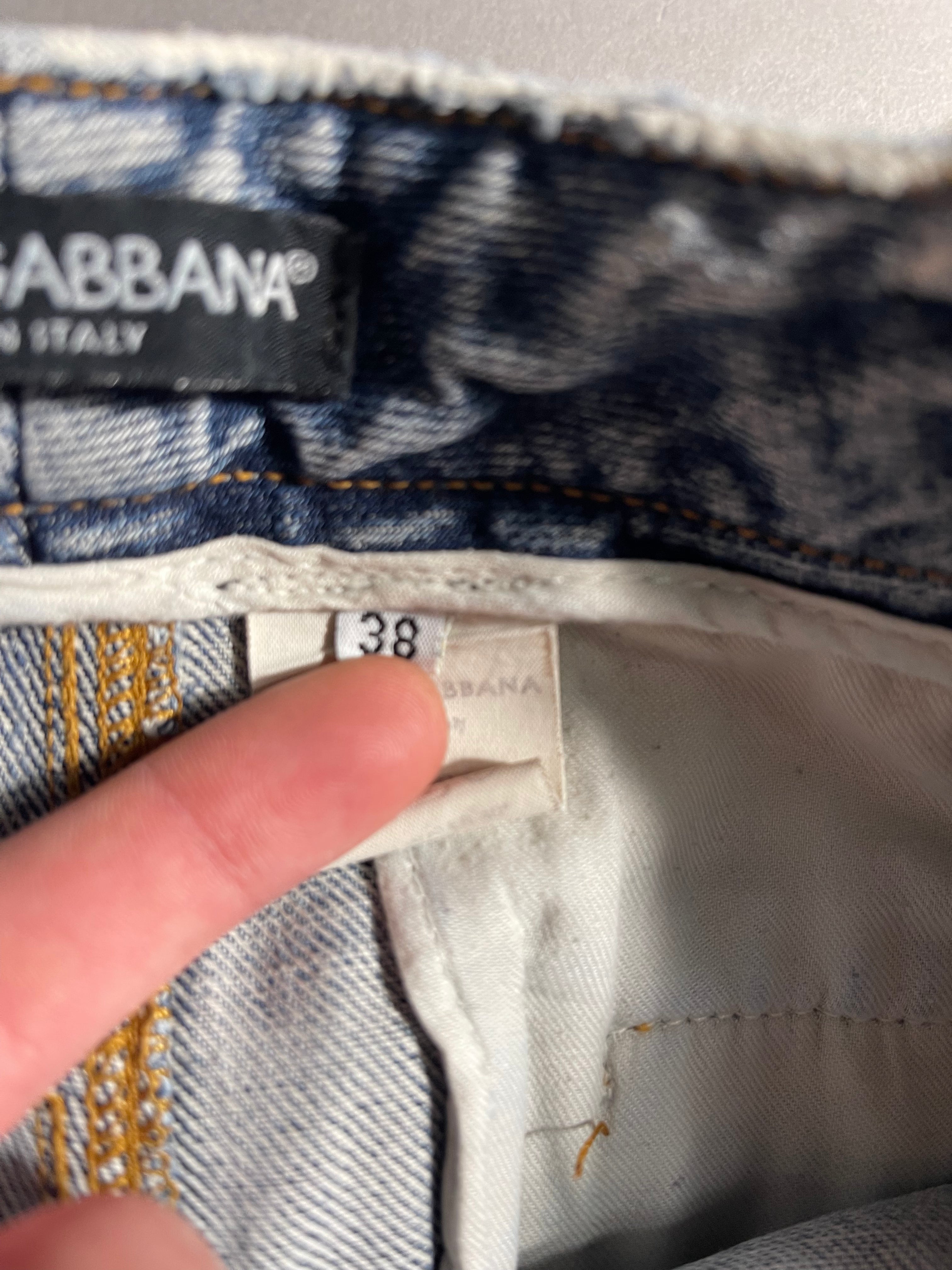 Dolce & Gabbana Vintage Y2K Straight Leg Baggy Jeans Faded Look S Unisex Women's