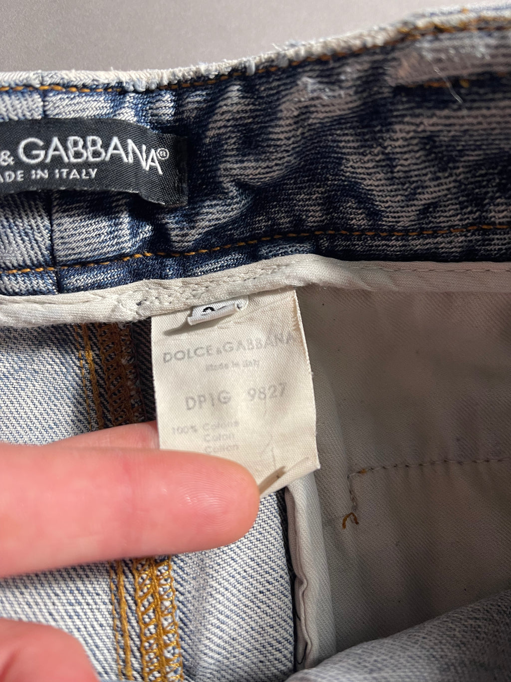 Dolce & Gabbana Vintage Y2K Straight Leg Baggy Jeans Faded Look S Unisex Women's