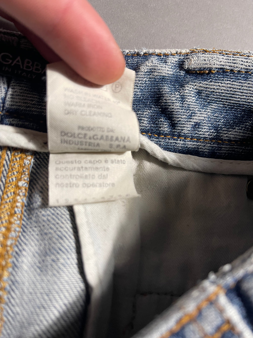 Dolce & Gabbana Vintage Y2K Straight Leg Baggy Jeans Faded Look S Unisex Women's
