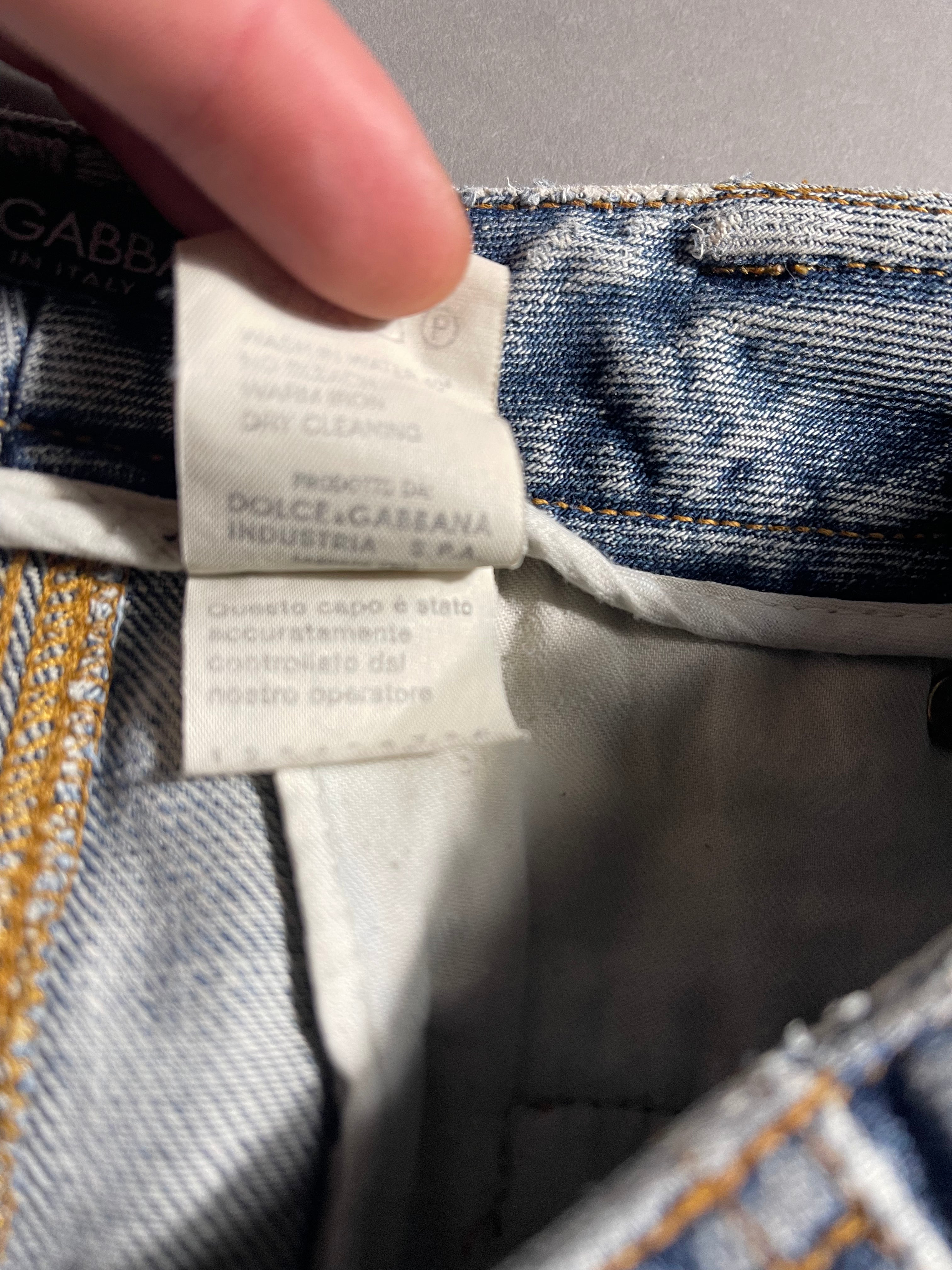 Dolce & Gabbana Vintage Y2K Straight Leg Baggy Jeans Faded Look S Unisex Women's