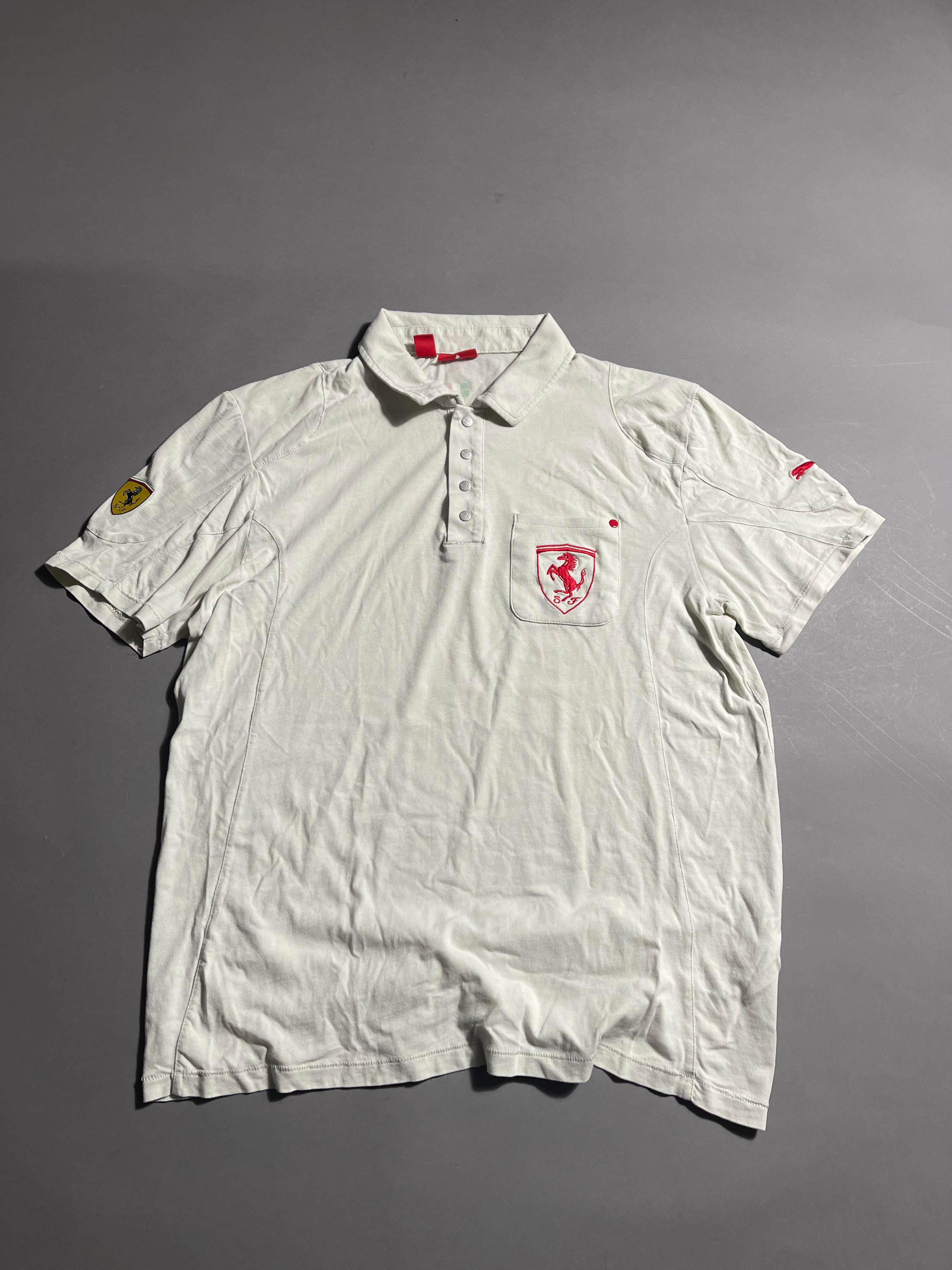 Puma x Ferrari Vintage Y2K Polo Shirt M Mens
