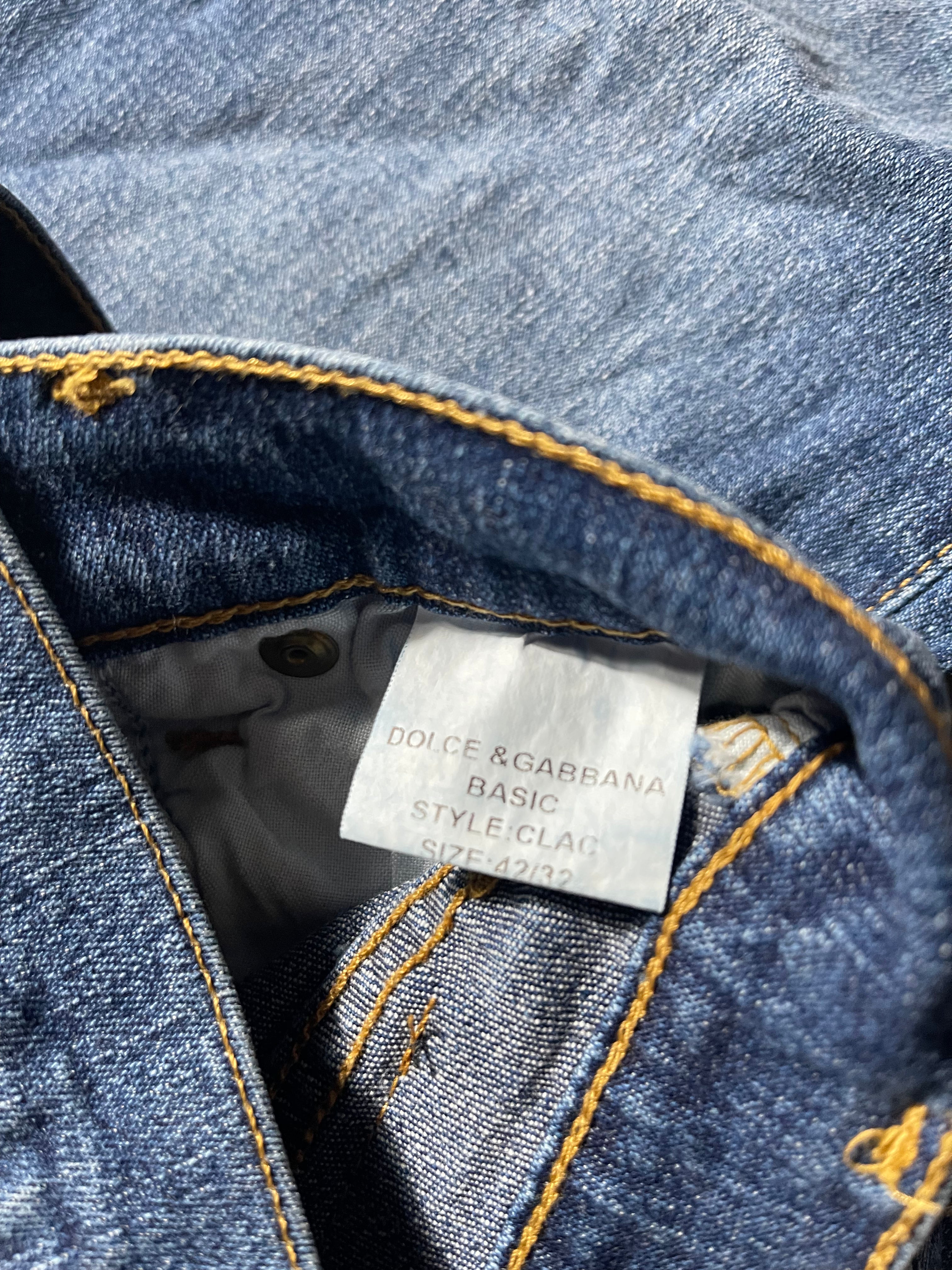 Dolce & Gabbana Vintage Y2K Straight Leg Baggy Jeans M Unisex Womens