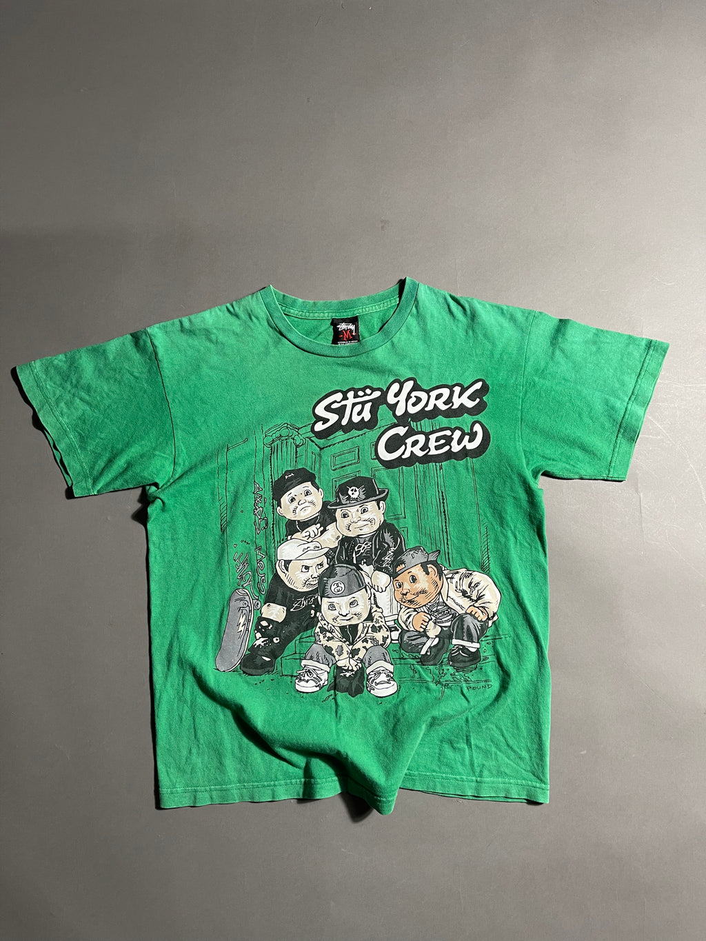 Stüssy x Stü York Crew Vintage Y2K T' M Mens