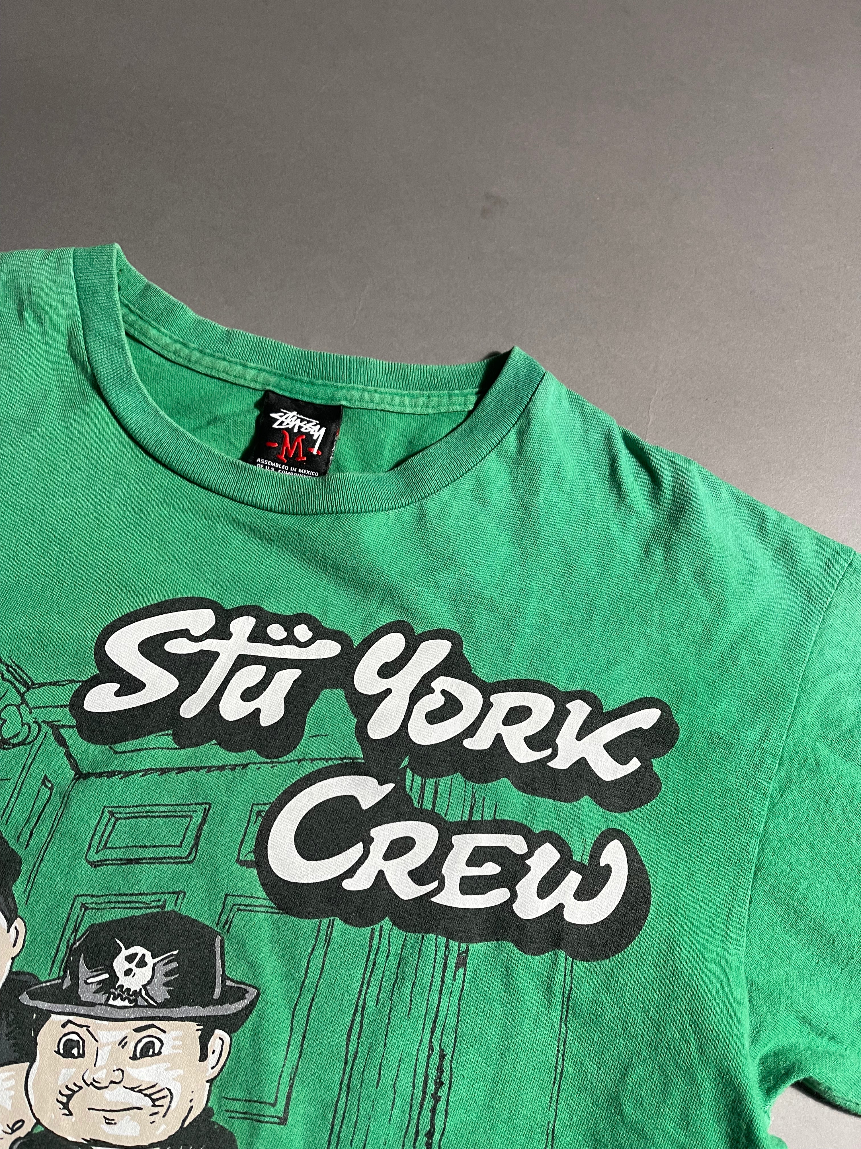 Stüssy x Stü York Crew Vintage Y2K T' M Mens