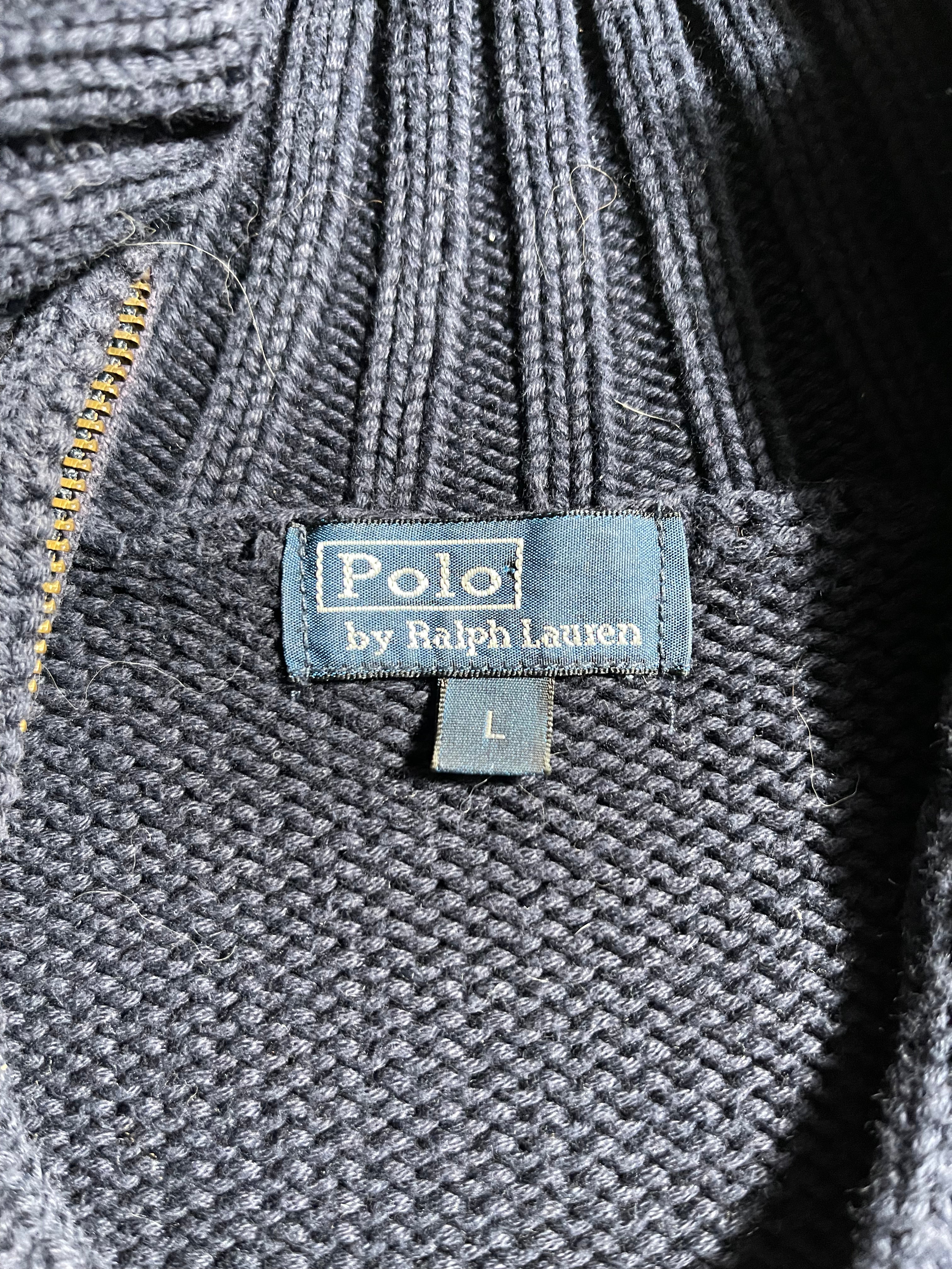 Polo Ralph Lauren Vintage Y2K Knit Sweat Jacket L Mens