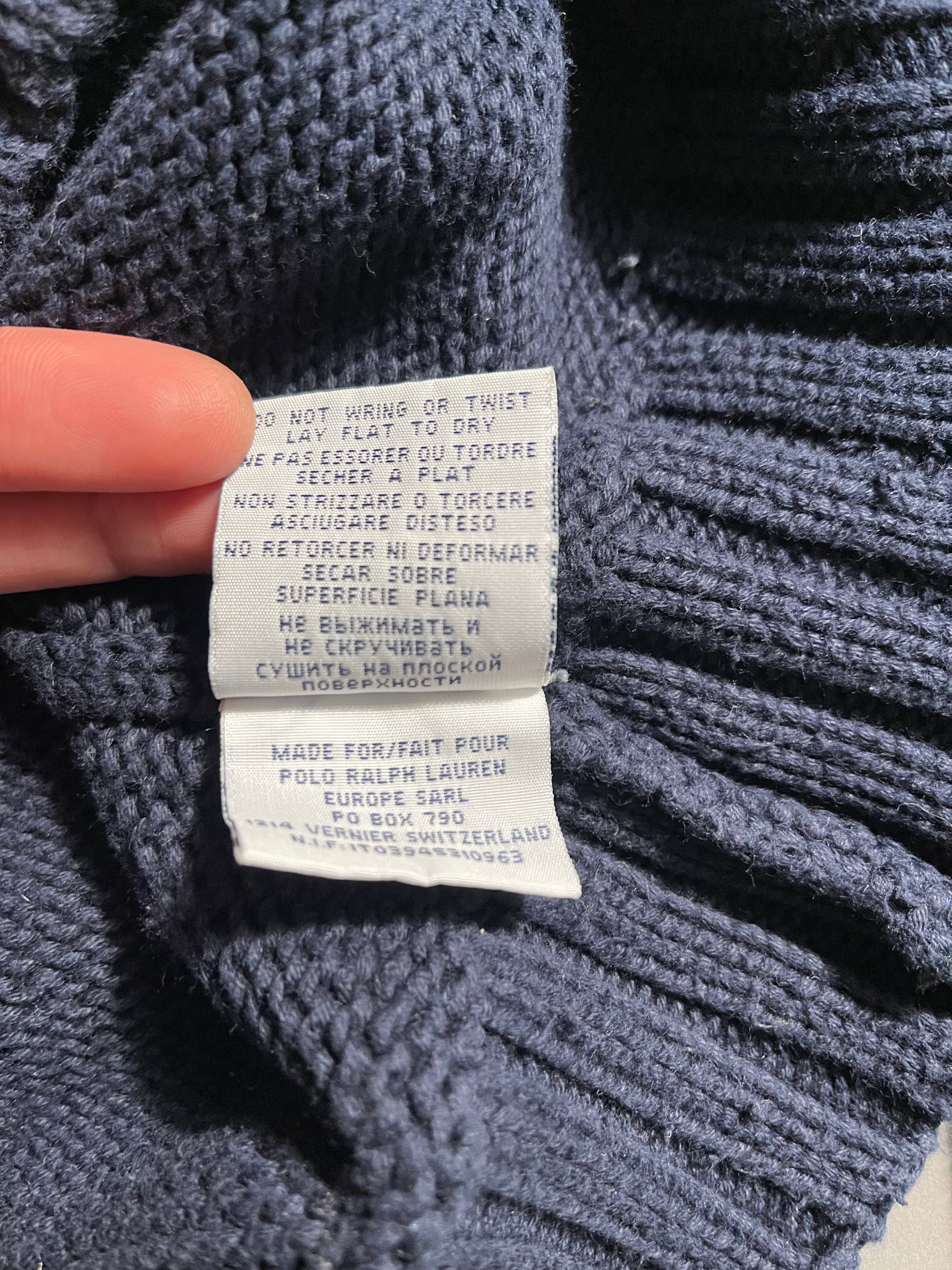 Polo Ralph Lauren Vintage Y2K Knit Sweat Jacket L Mens