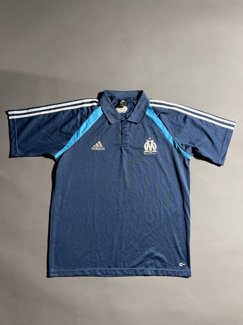 Adidas x Olympique Marseille Vintage Y2K Polo Shirt L Mens