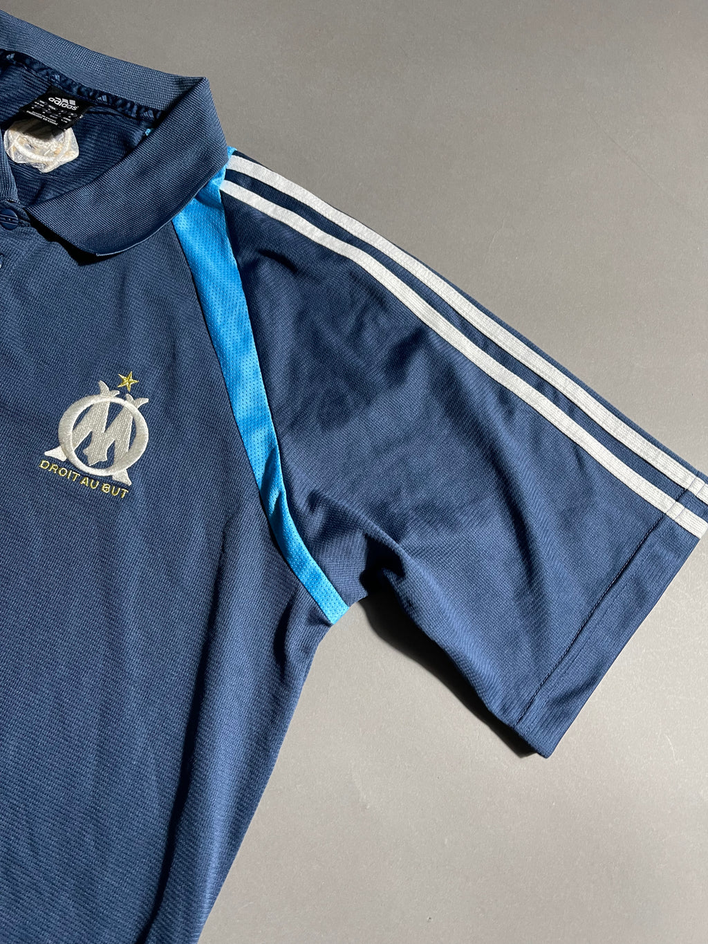 Adidas x Olympique Marseille Vintage Y2K Polo Shirt L Mens