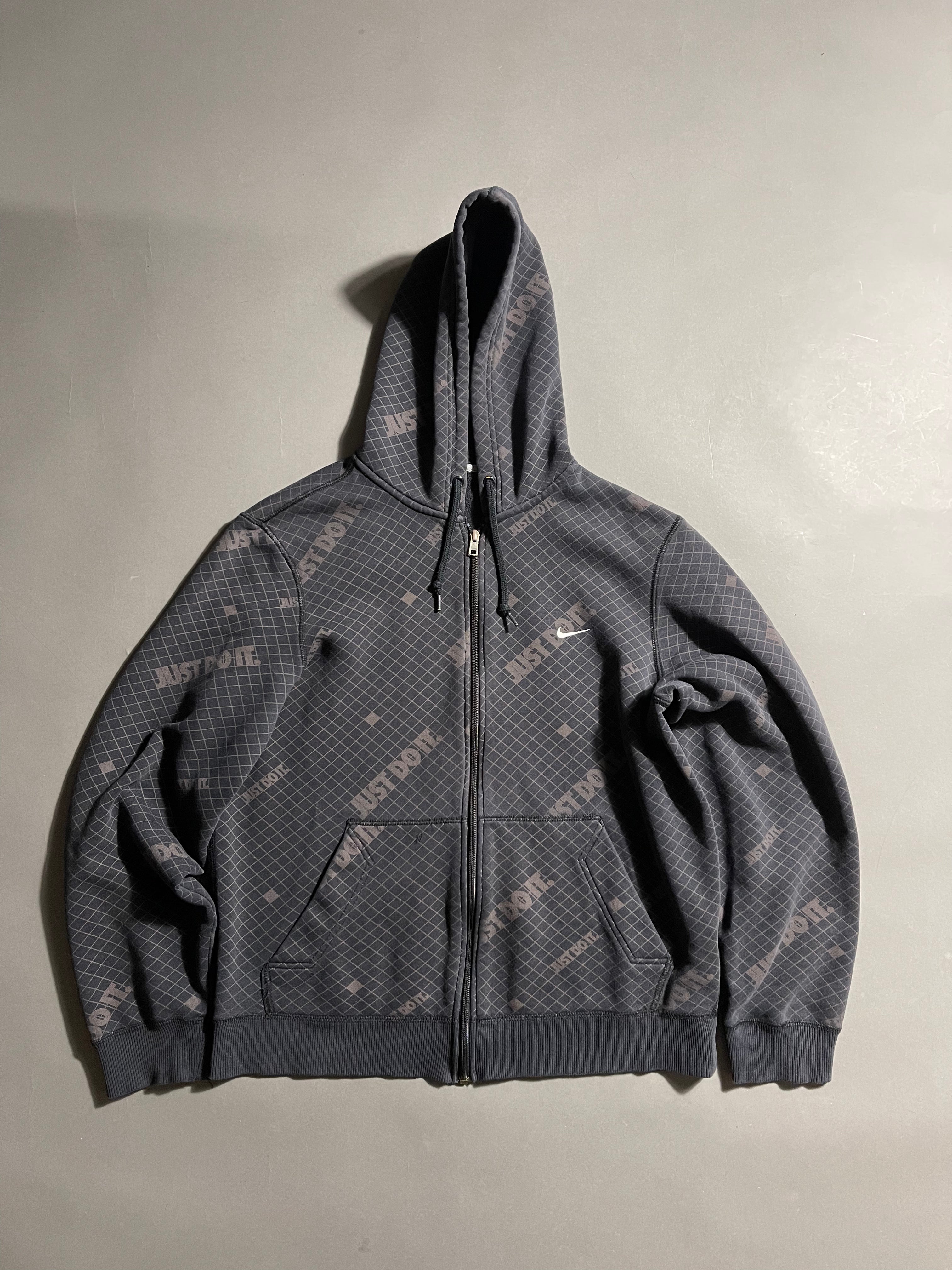 Nike Distressed Vintage Y2K Zip Hoodie M Mens