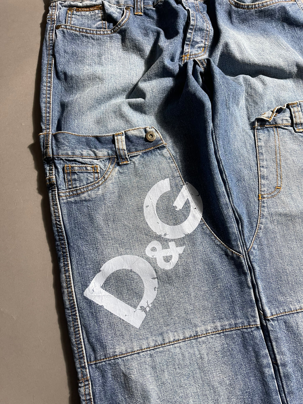 Dolce & Gabbana Vintage Y2K Straight Leg Baggy Jeans M Mens