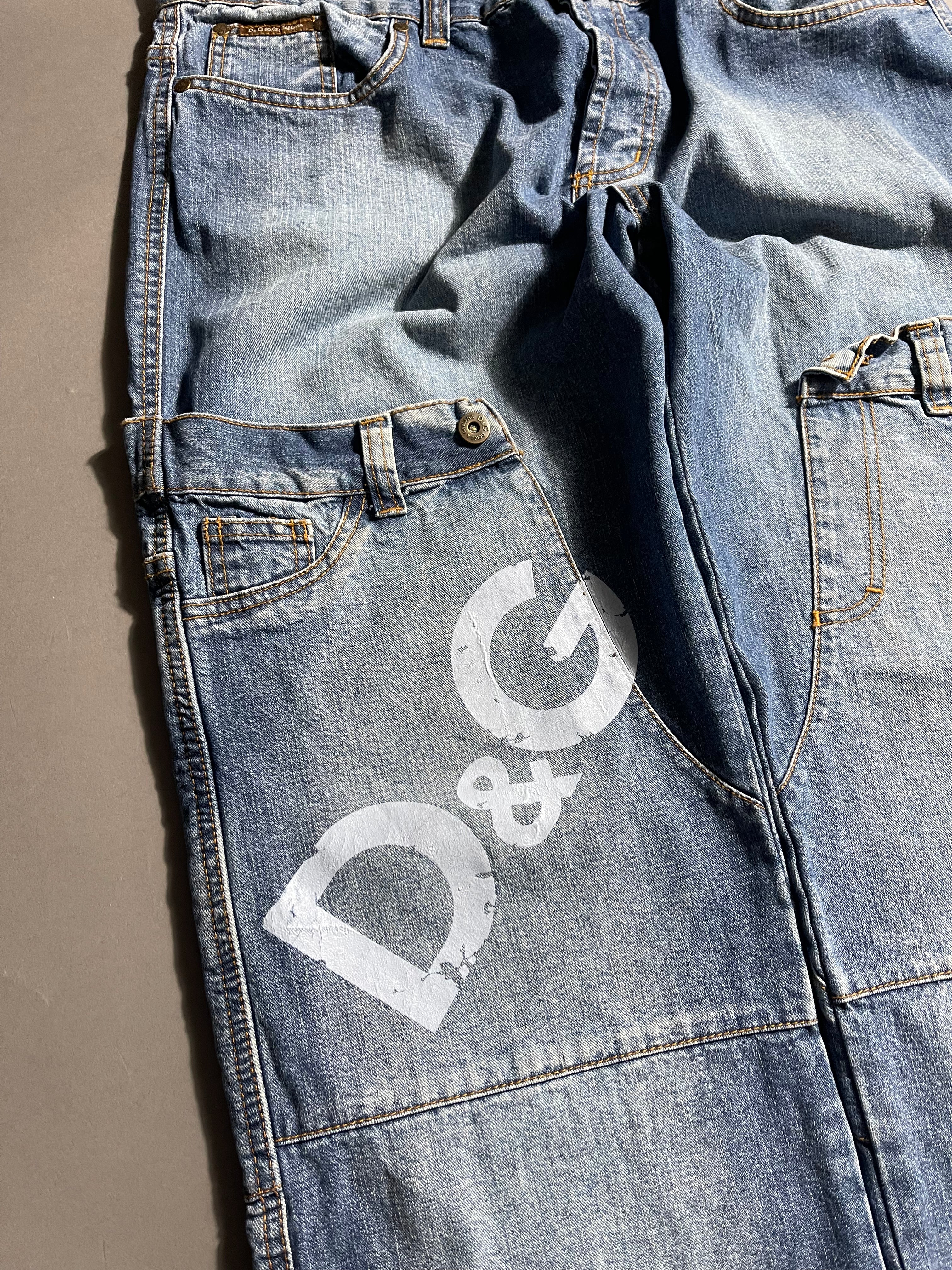 Dolce & Gabbana Vintage Y2K Straight Leg Baggy Jeans M Mens