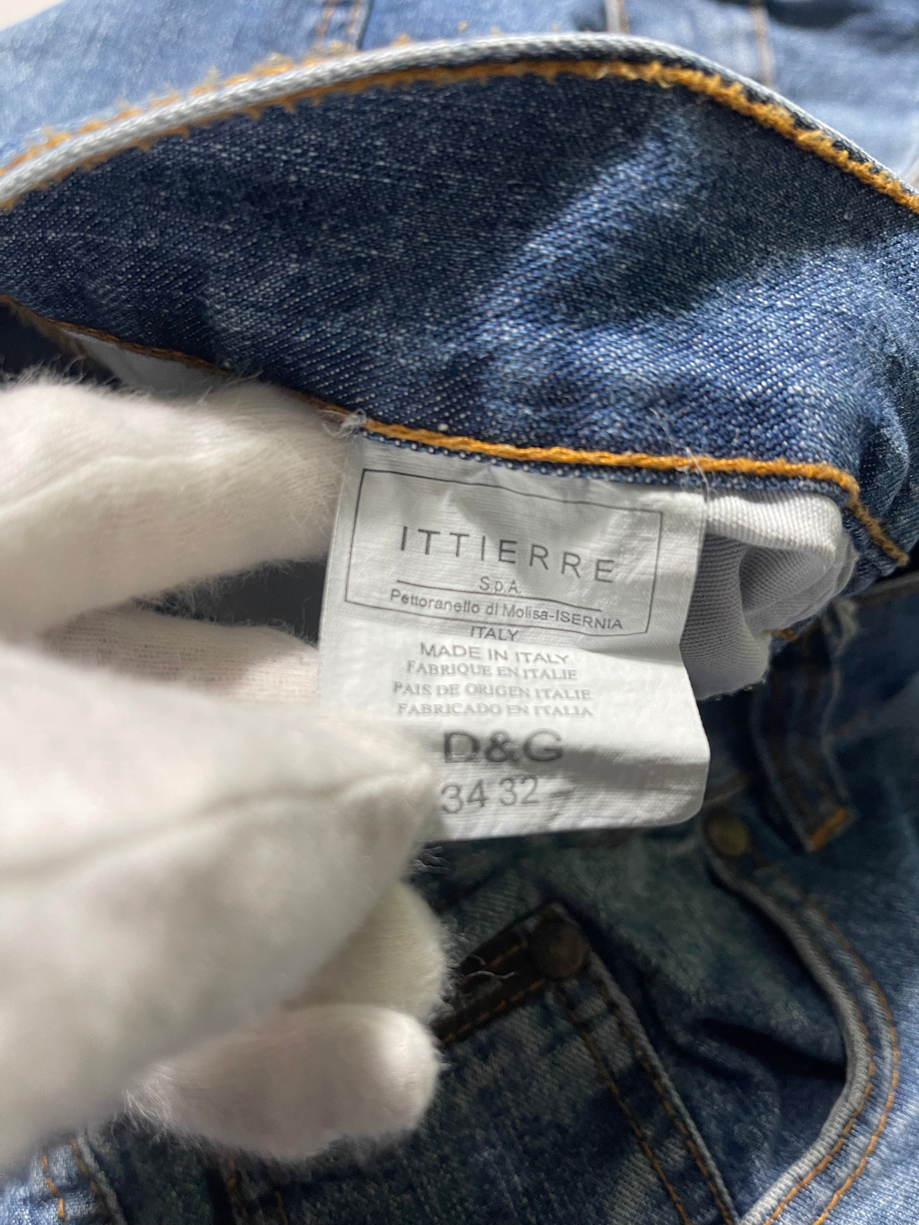 Dolce & Gabbana Vintage Y2K Straight Leg Baggy Jeans M Mens