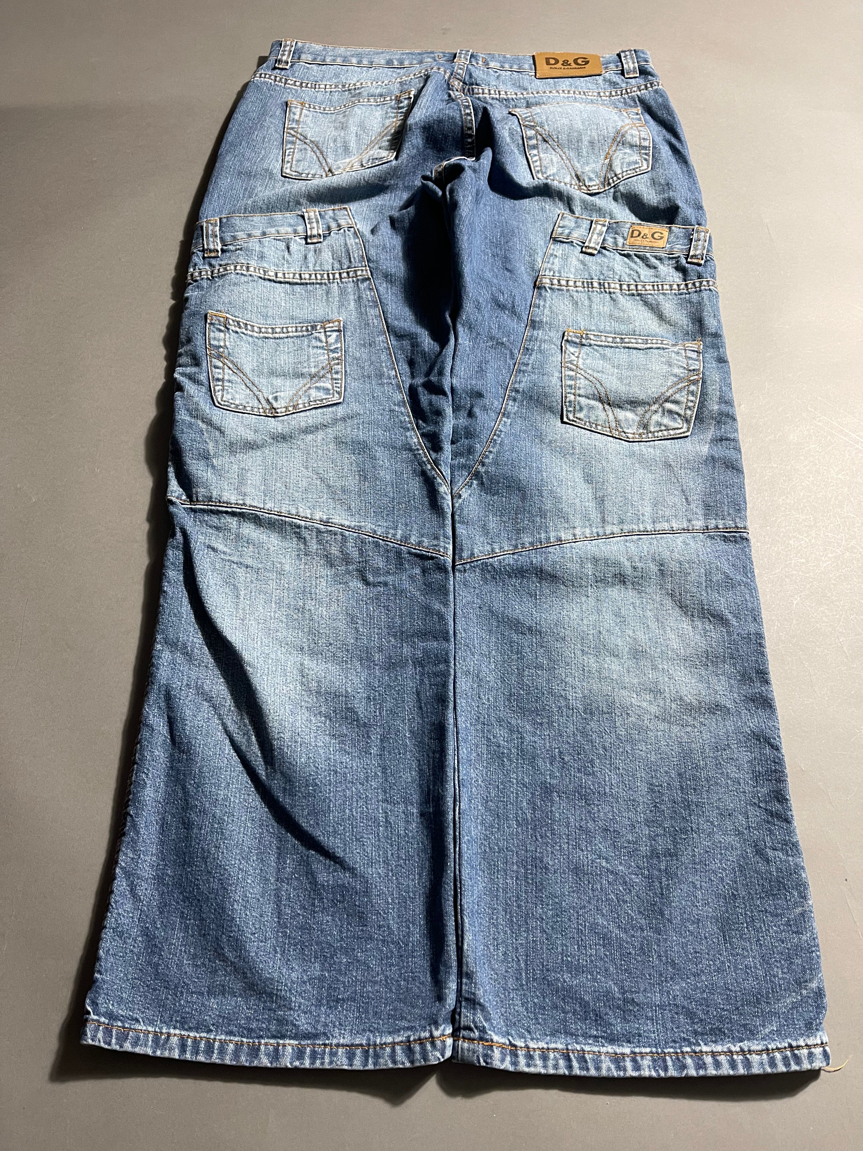 Dolce & Gabbana Vintage Y2K Straight Leg Baggy Jeans M Mens