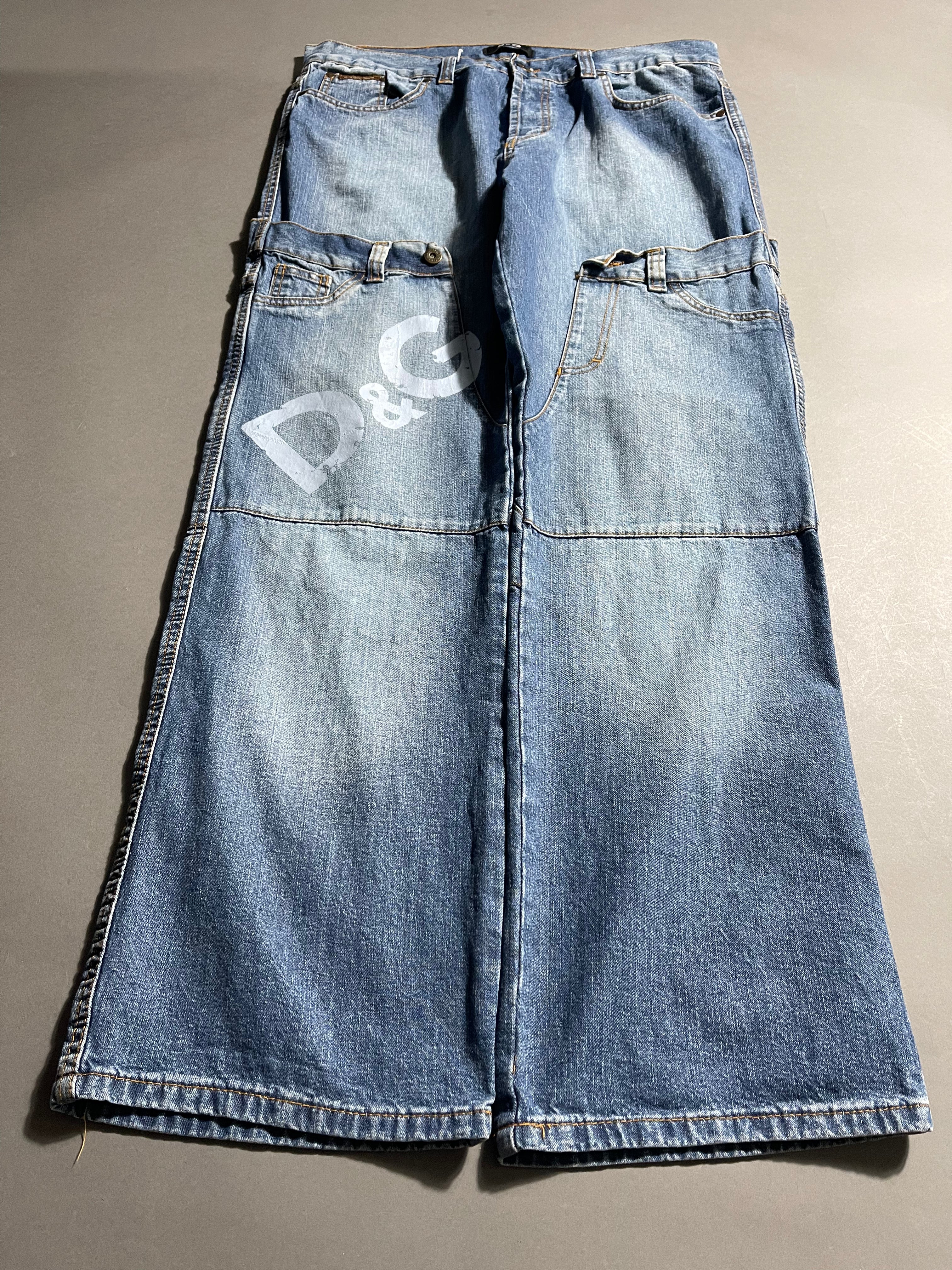Dolce & Gabbana Vintage Y2K Straight Leg Baggy Jeans M Mens
