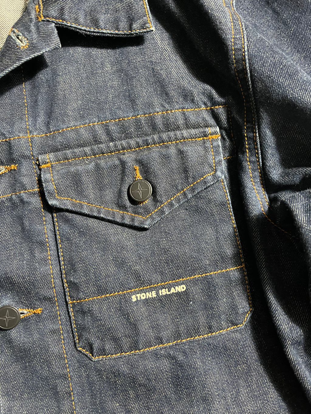 Stone Island Jeans Jacket Vintage Y2K M Mens