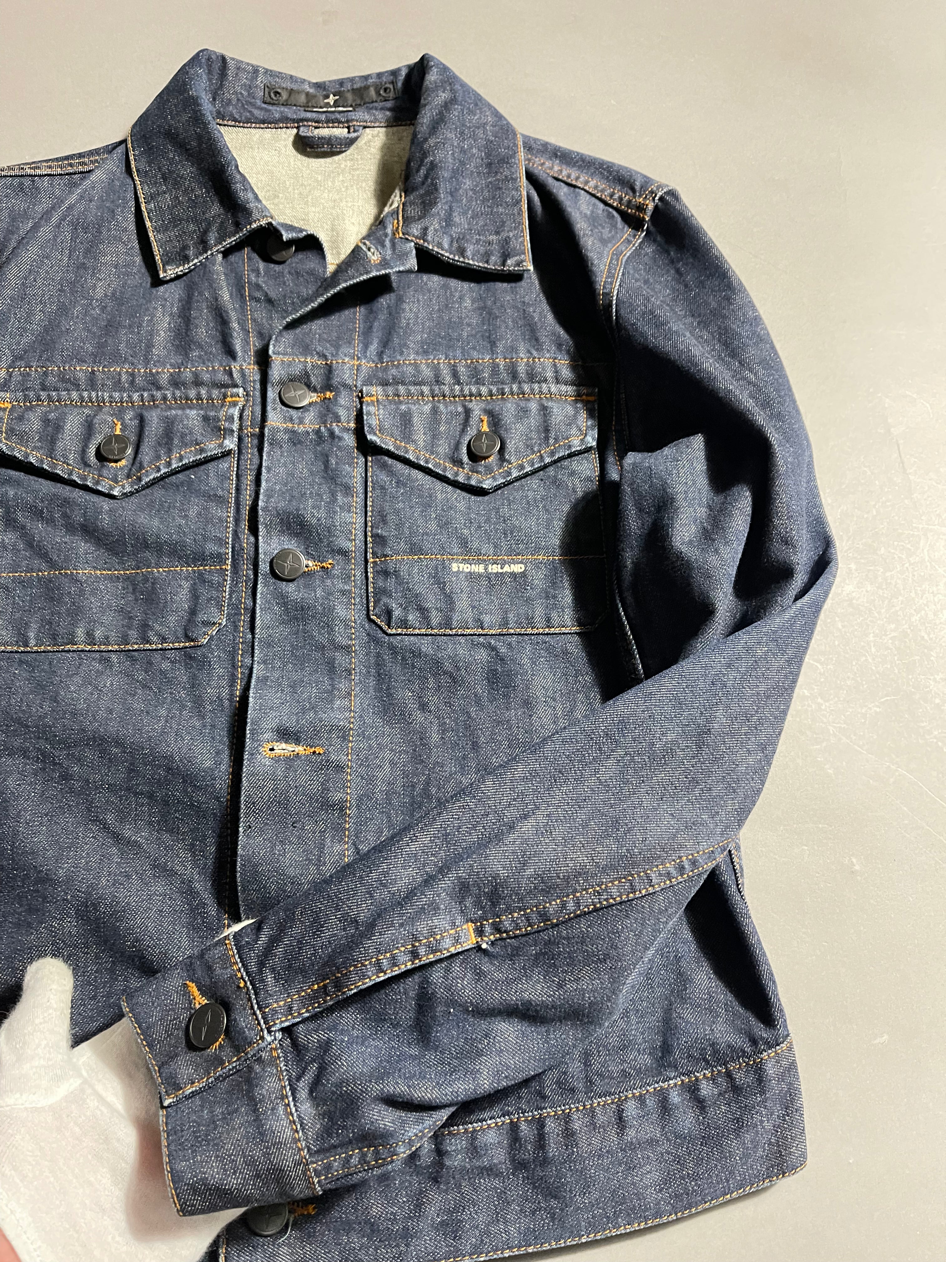 Stone Island Jeans Jacket Vintage Y2K M Mens