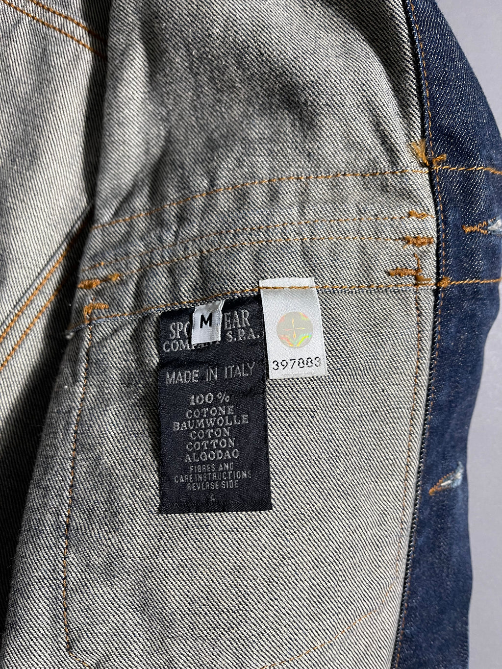 Stone Island Jeans Jacket Vintage Y2K M Mens