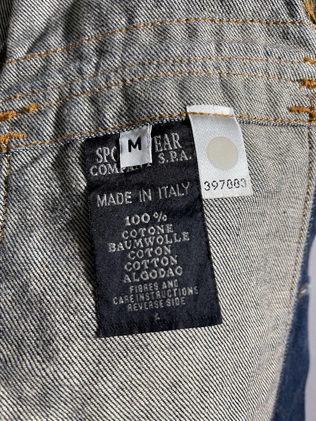 Stone Island Jeans Jacket Vintage Y2K M Mens