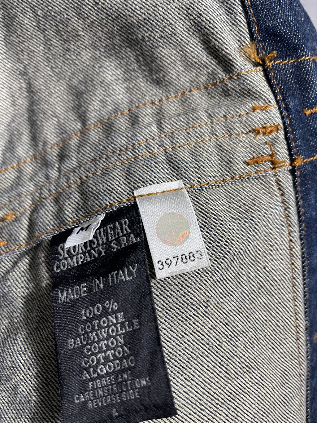 Stone Island Jeans Jacket Vintage Y2K M Mens
