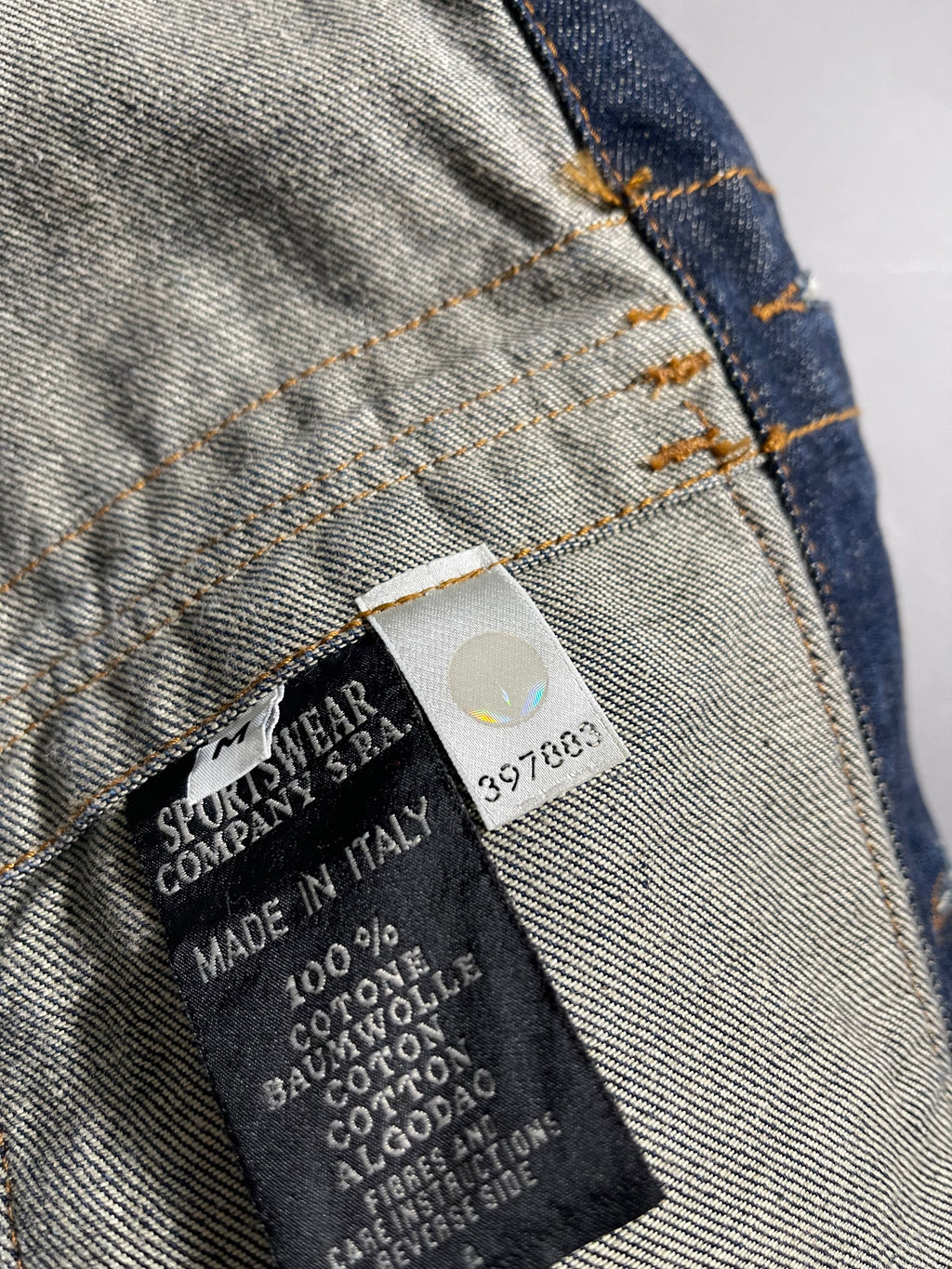 Stone Island Jeans Jacket Vintage Y2K M Mens