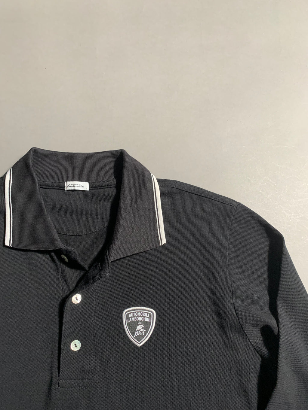 Lamborghini Y2K Polo Shirt Long Sleeve L Mens
