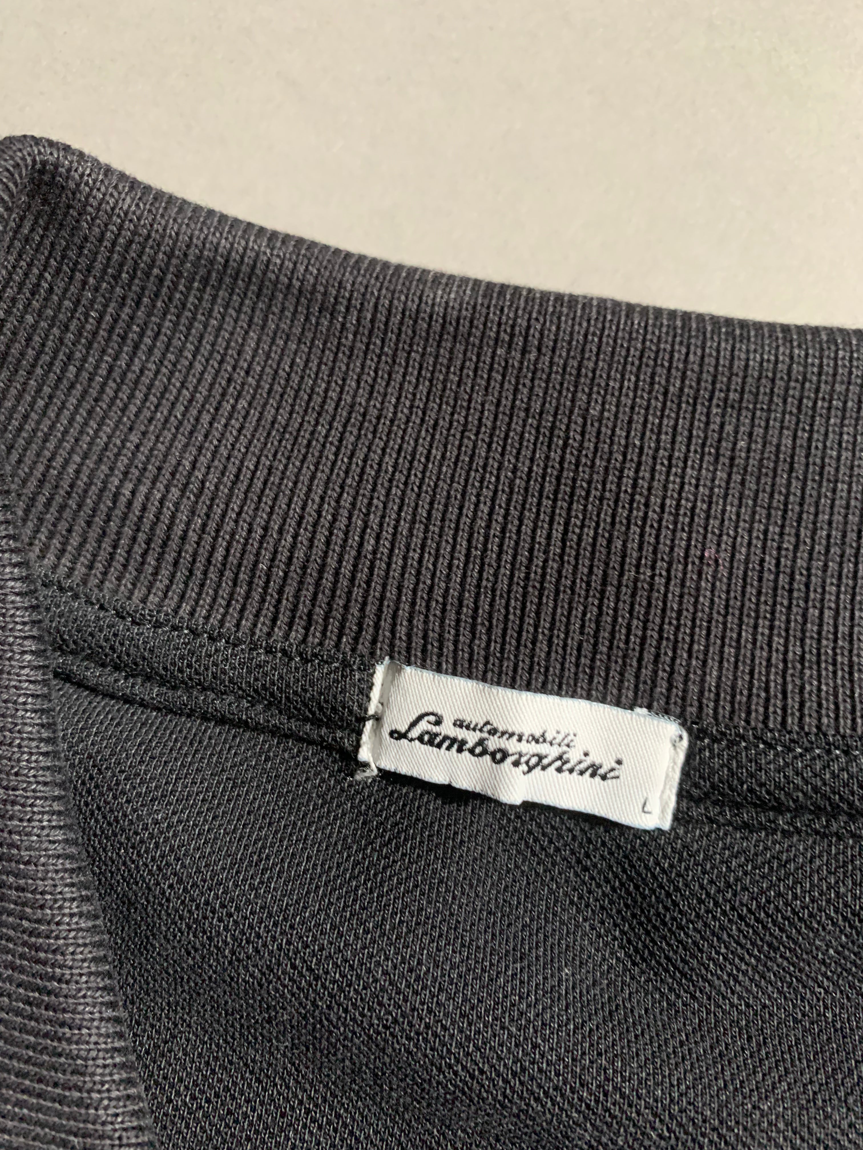 Lamborghini Y2K Polo Shirt Long Sleeve L Mens