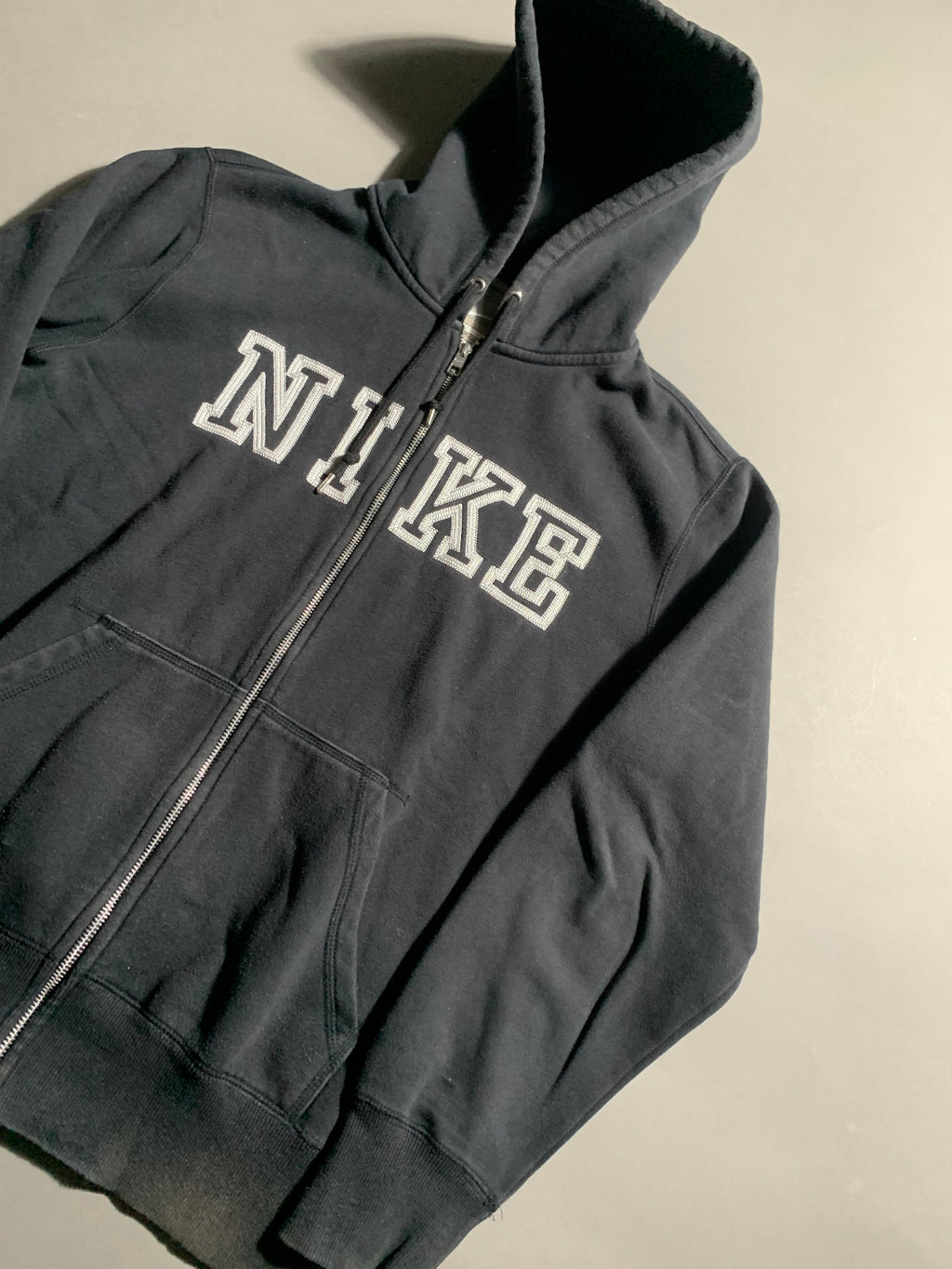 Nike Vintage Y2K Zip Hoodie Faded L Mens