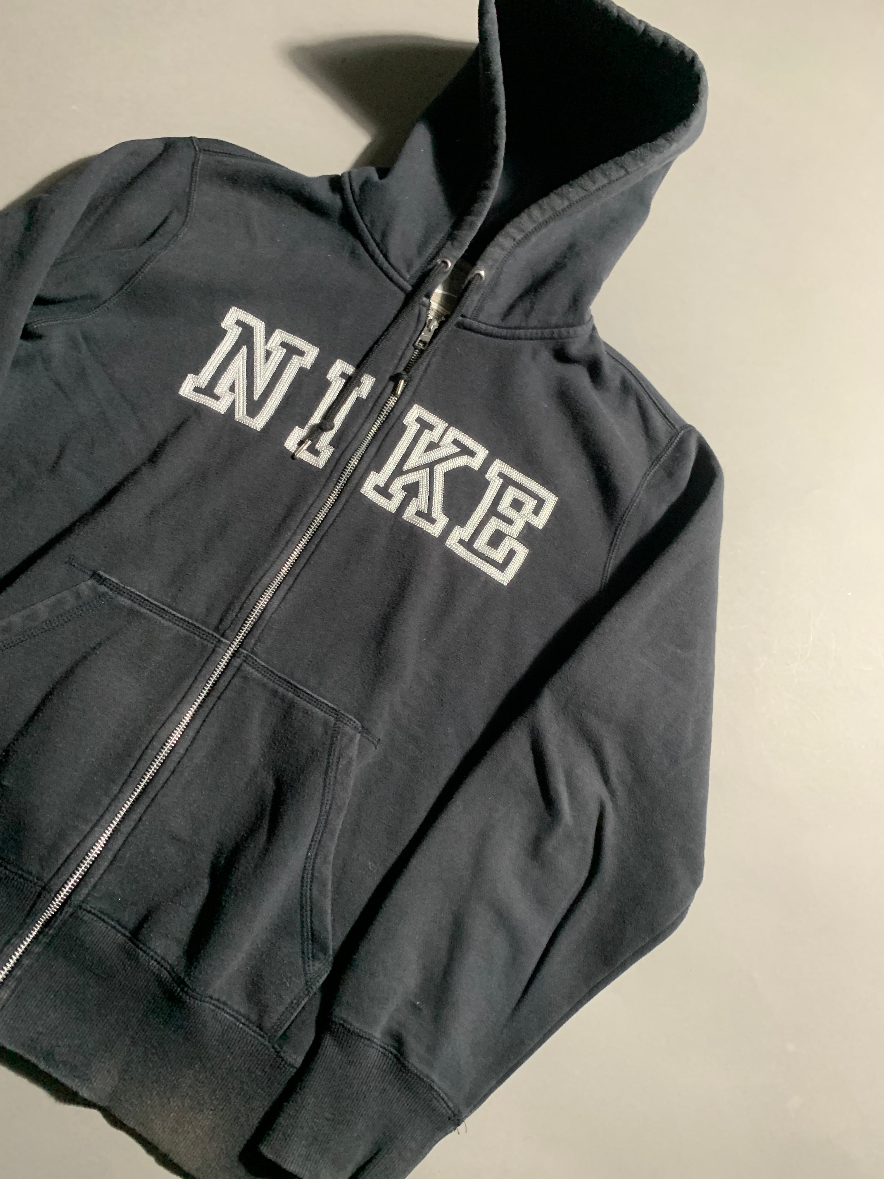 Nike Vintage Y2K Zip Hoodie Faded L Mens