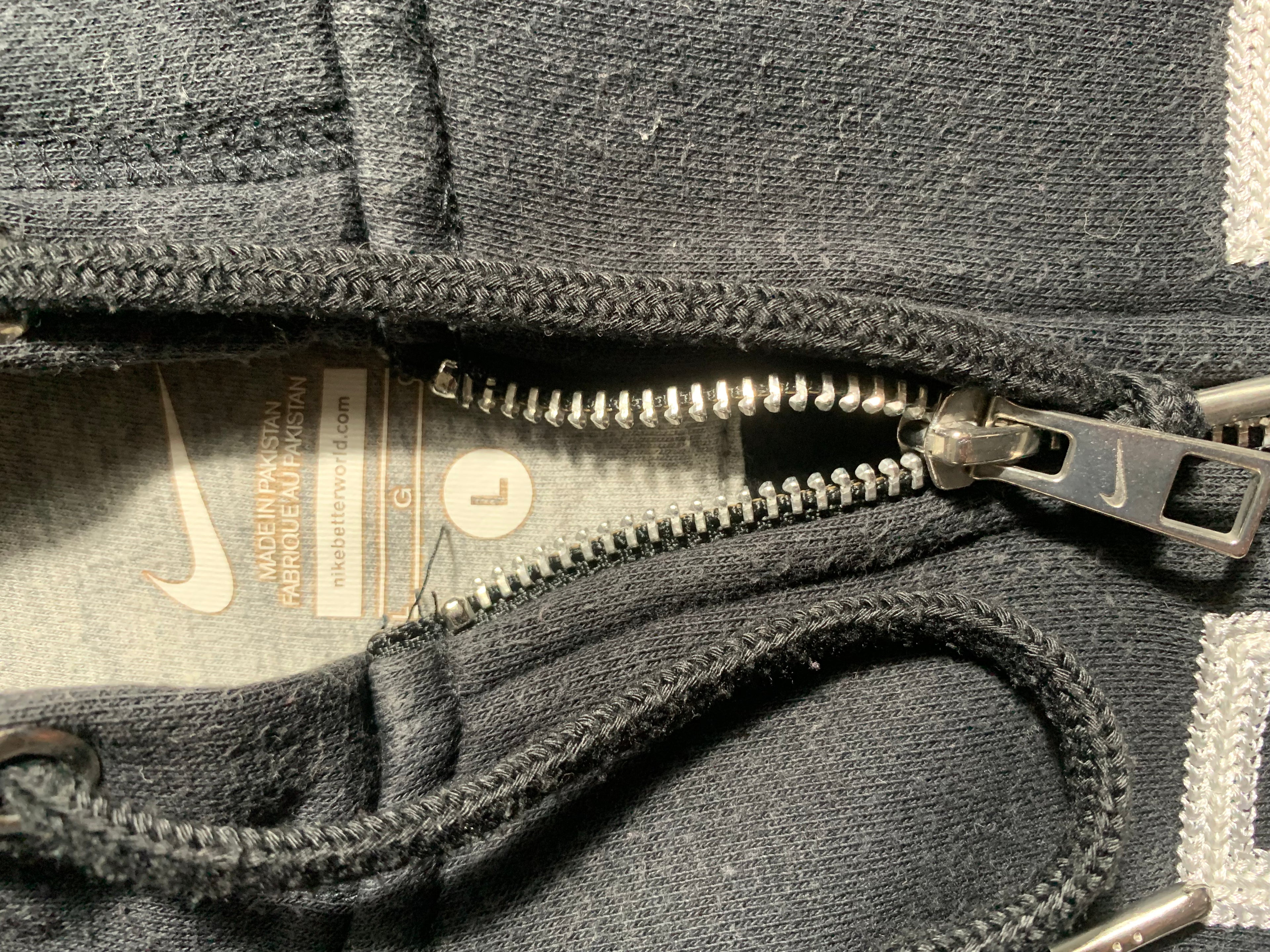 Nike Vintage Y2K Zip Hoodie Faded L Mens