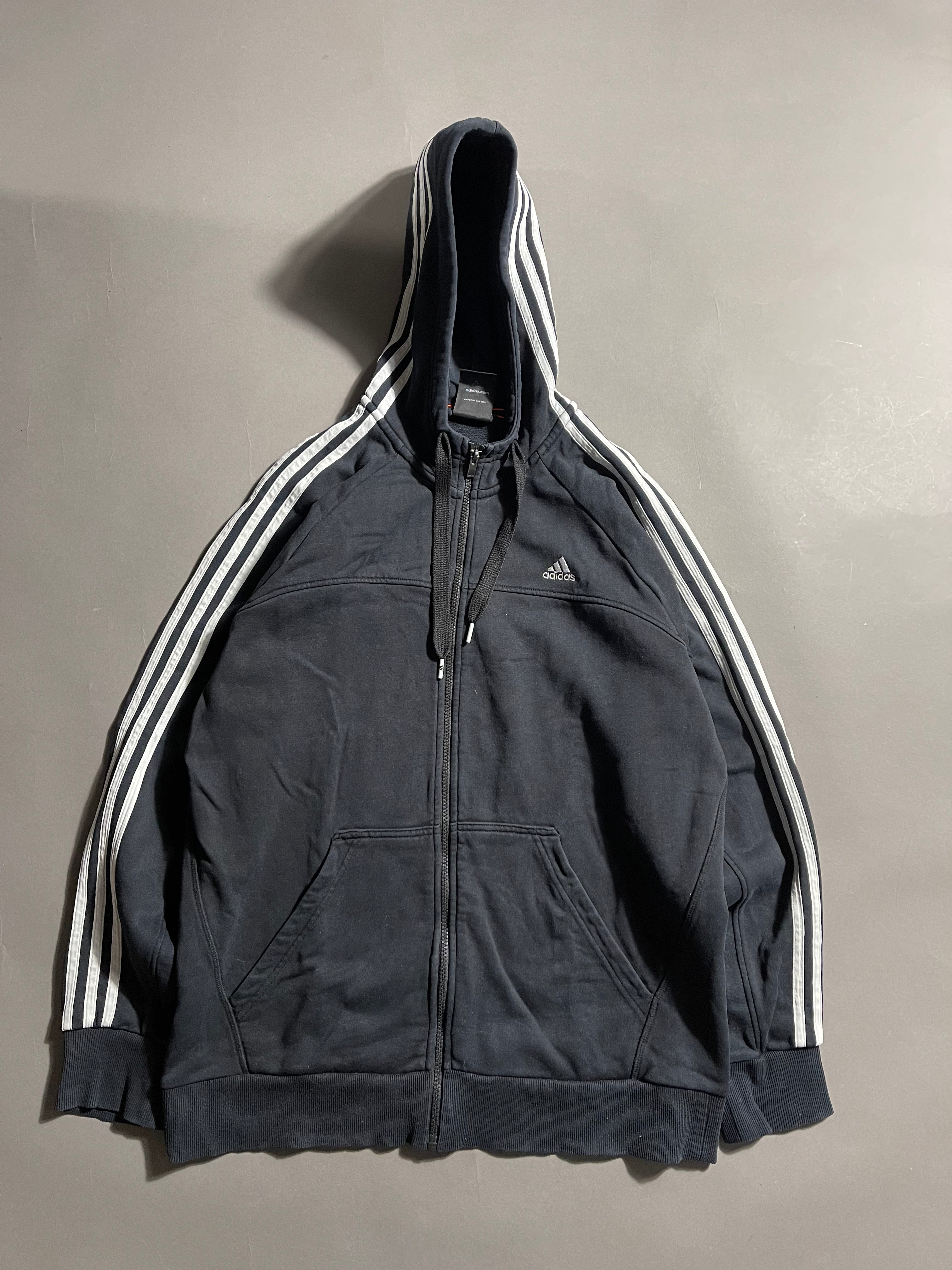 Adidas Vintage Y2K Zip Hoodie L Mens