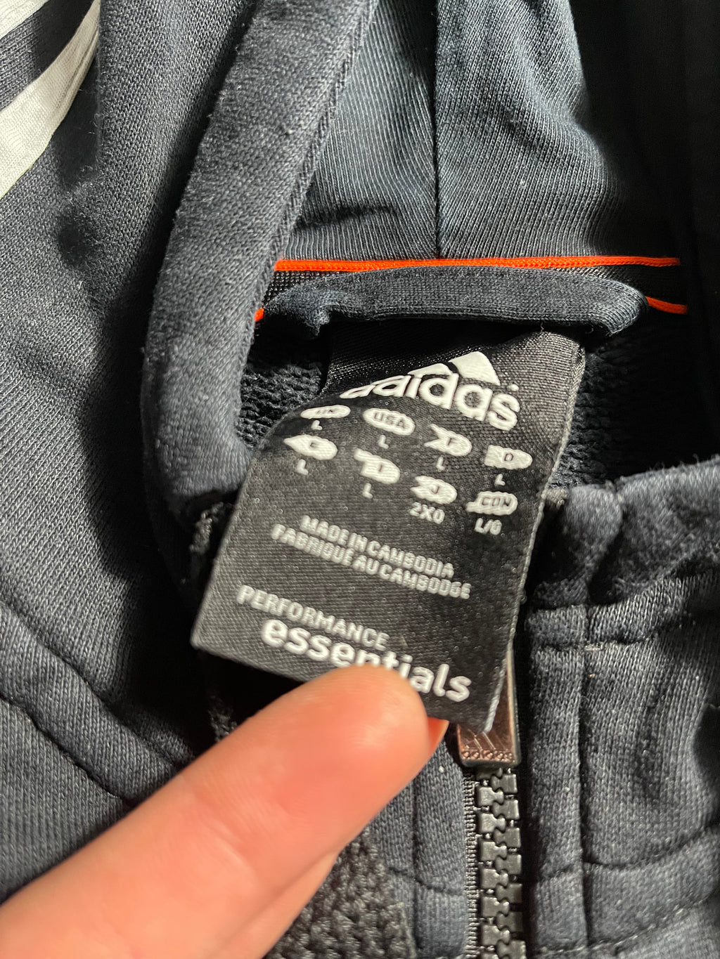 Adidas Vintage Y2K Zip Hoodie L Mens