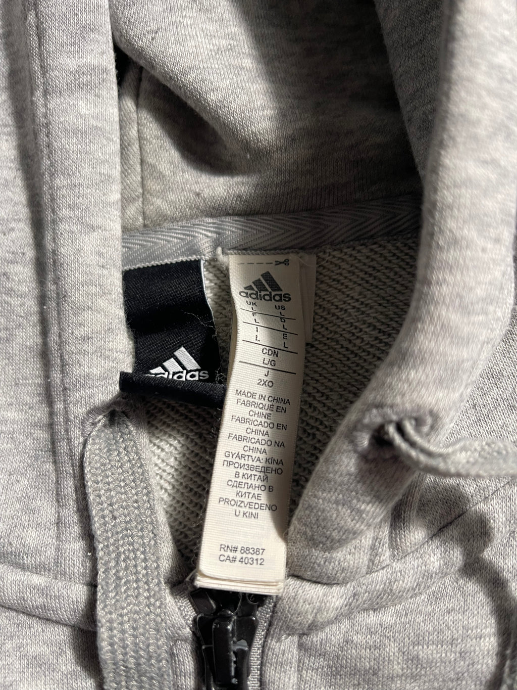 Adidas Vintage Y2K Zip Hoodie L Mens