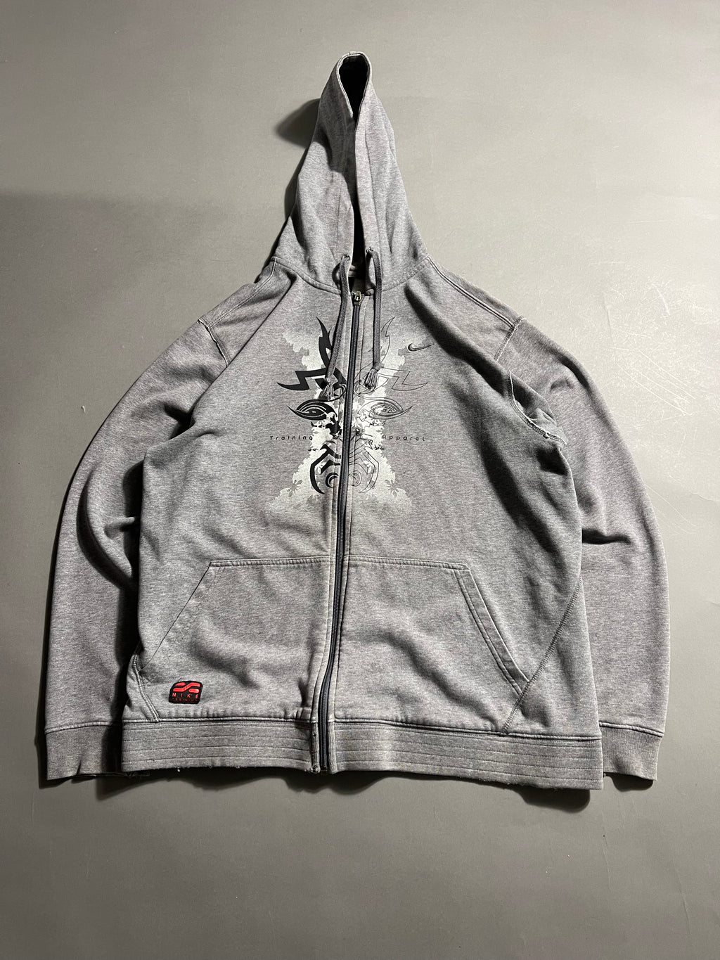Nike Distressed Vintage Y2K Zip Hoodie L Mens