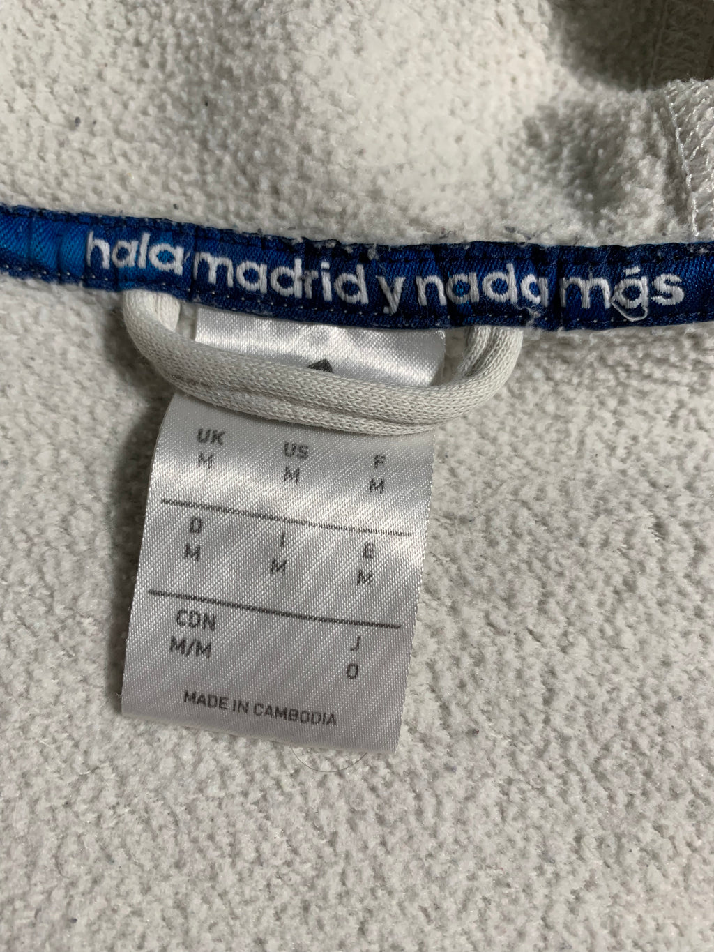 Adidas x Real Madrid Vintage Y2K Zip Hoodie M Mens