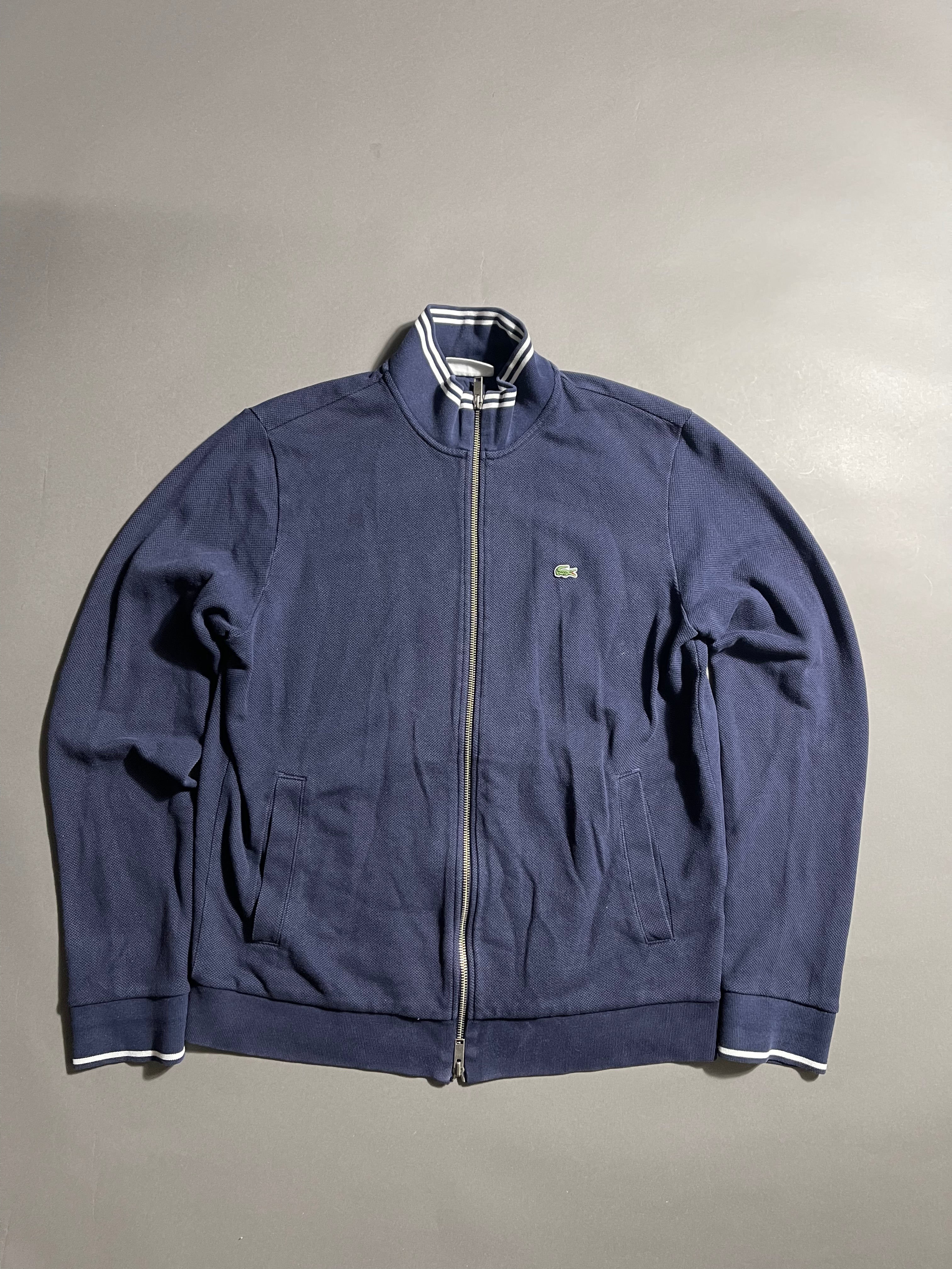 Lacoste Vintage Y2K Zip Sweat Jacket L Mens