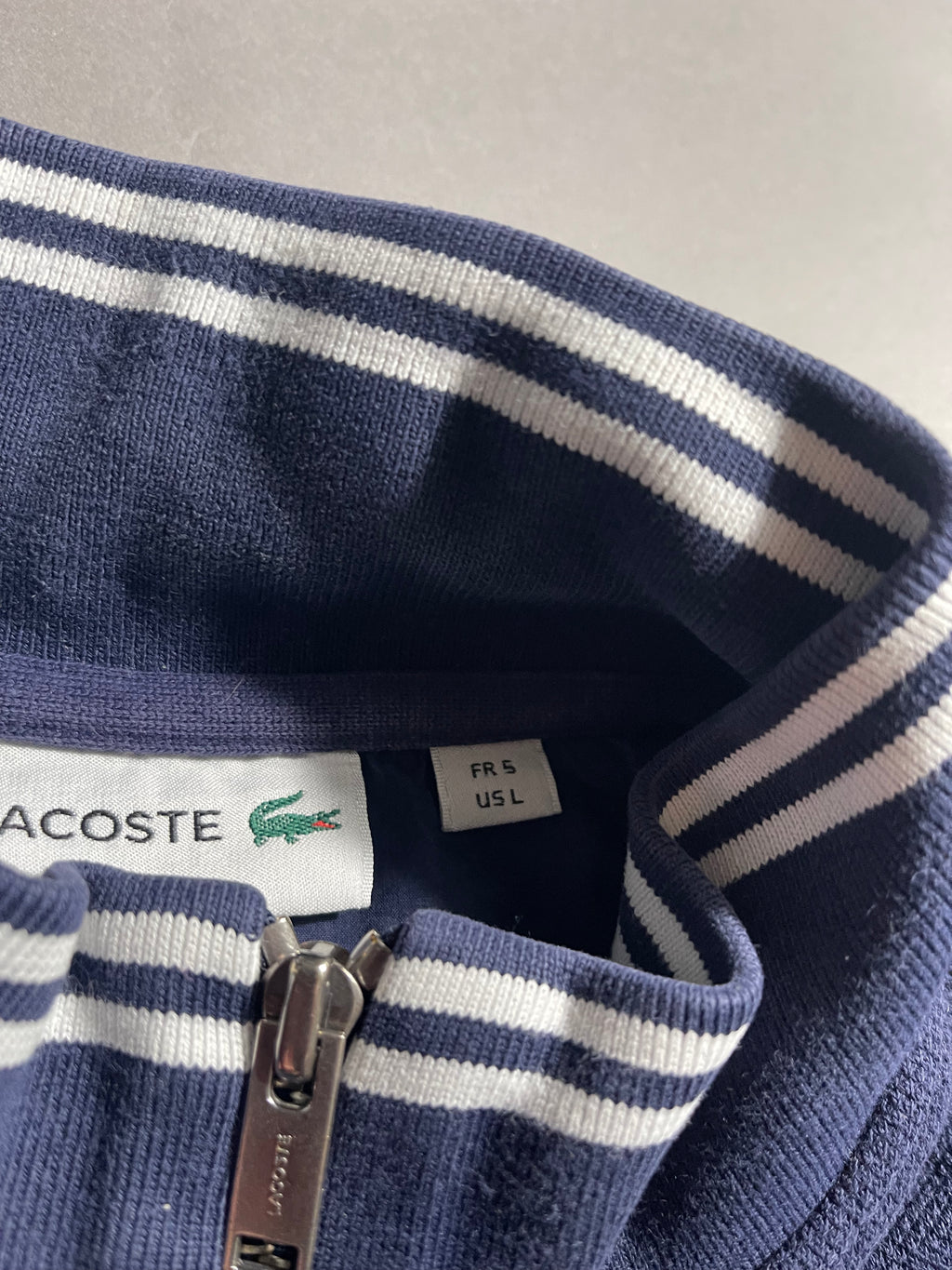 Lacoste Vintage Y2K Zip Sweat Jacket L Mens