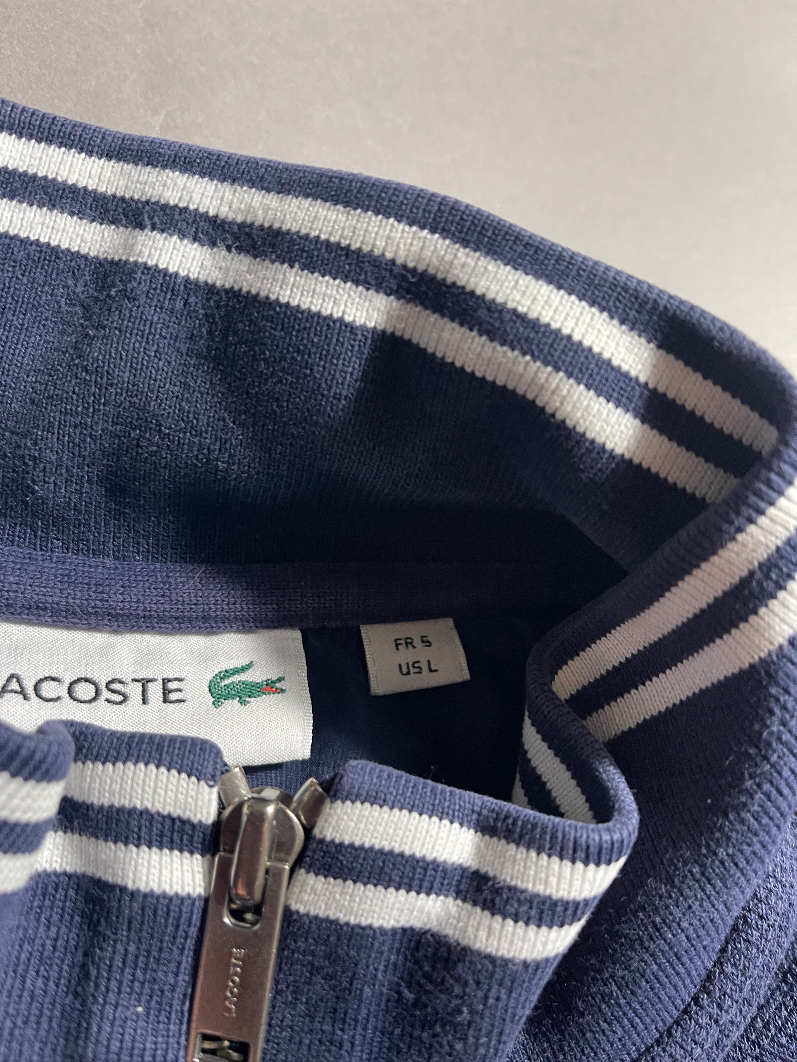 Lacoste Vintage Y2K Zip Sweat Jacket L Mens