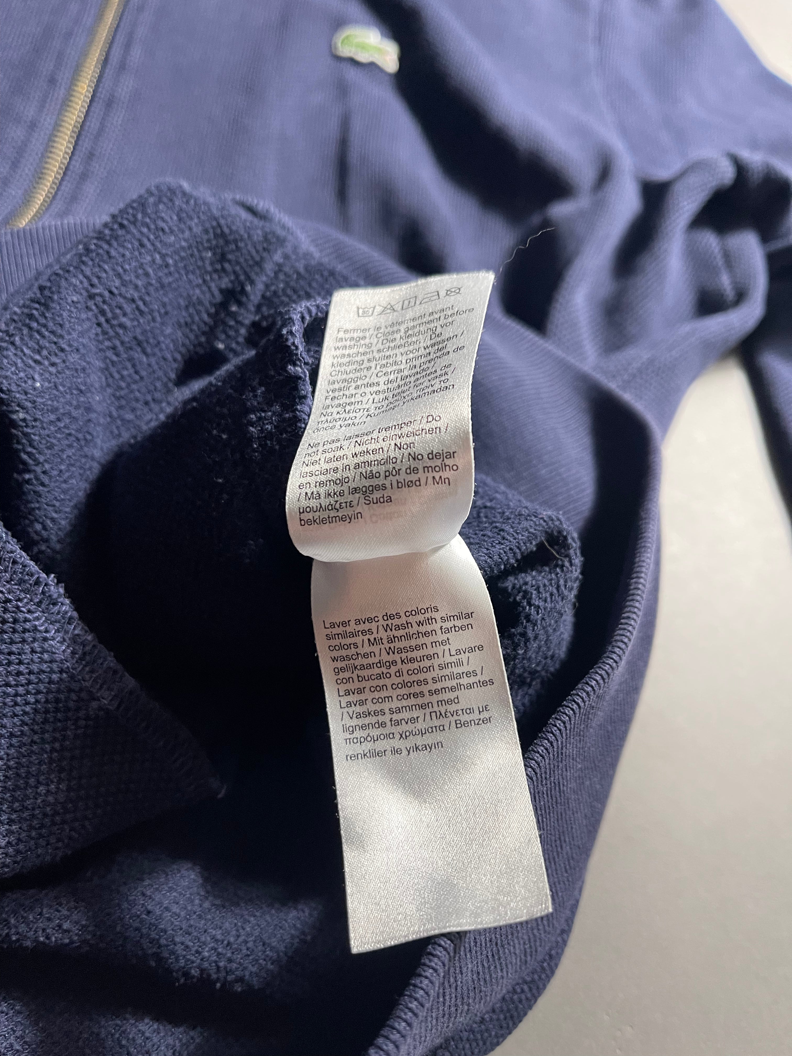 Lacoste Vintage Y2K Zip Sweat Jacket L Mens