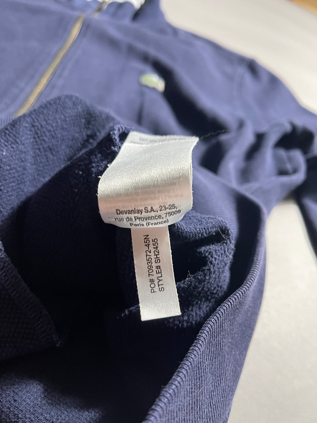 Lacoste Vintage Y2K Zip Sweat Jacket L Mens