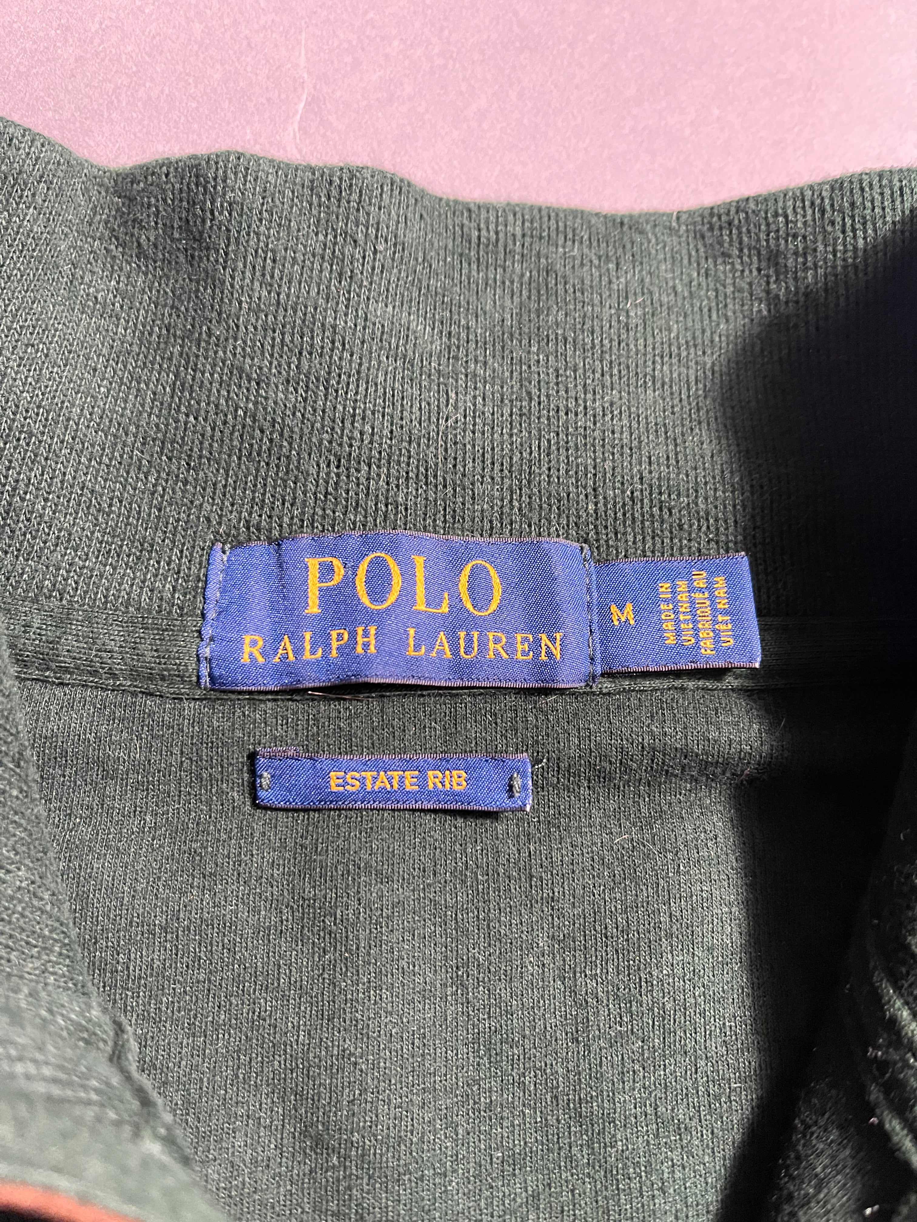 Polo Ralph Lauren Vintage Y2K Sweatshirt Zip 1/4 Knit M Mens