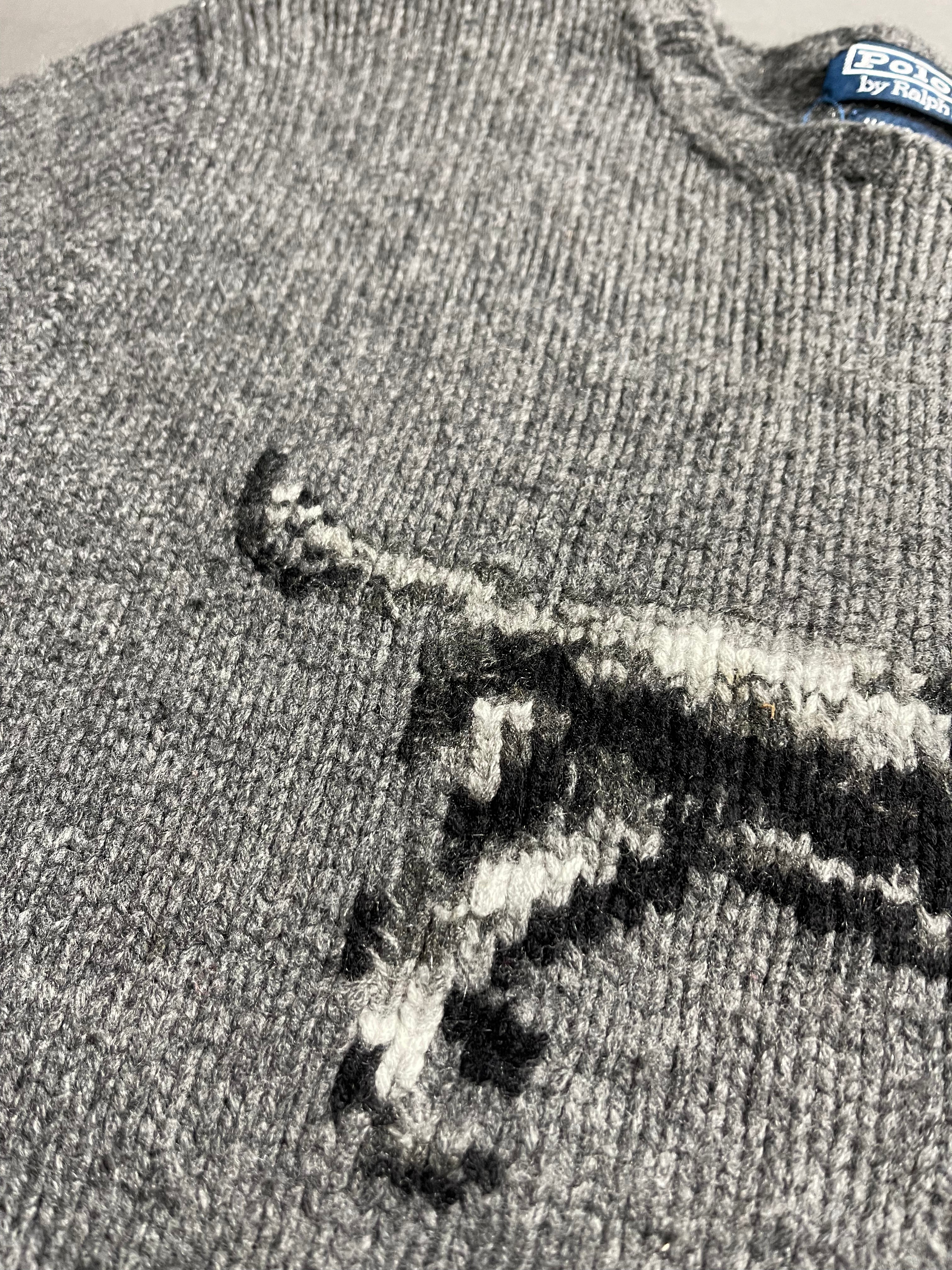 Polo Ralph Lauren Vintage Y2K Knit Sweatshirt Wool Cashmere M Mens