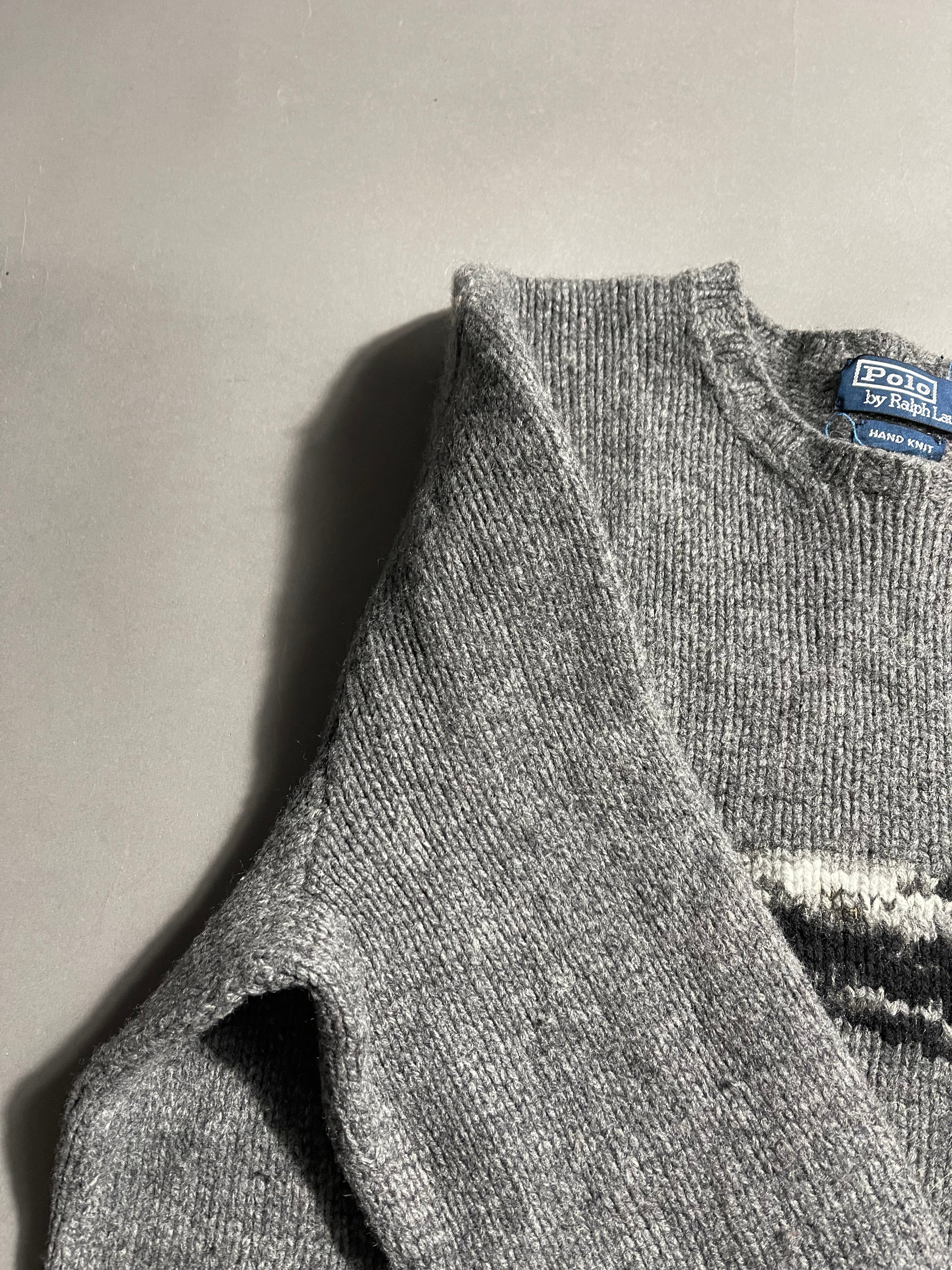 Polo Ralph Lauren Vintage Y2K Knit Sweatshirt Wool Cashmere M Mens